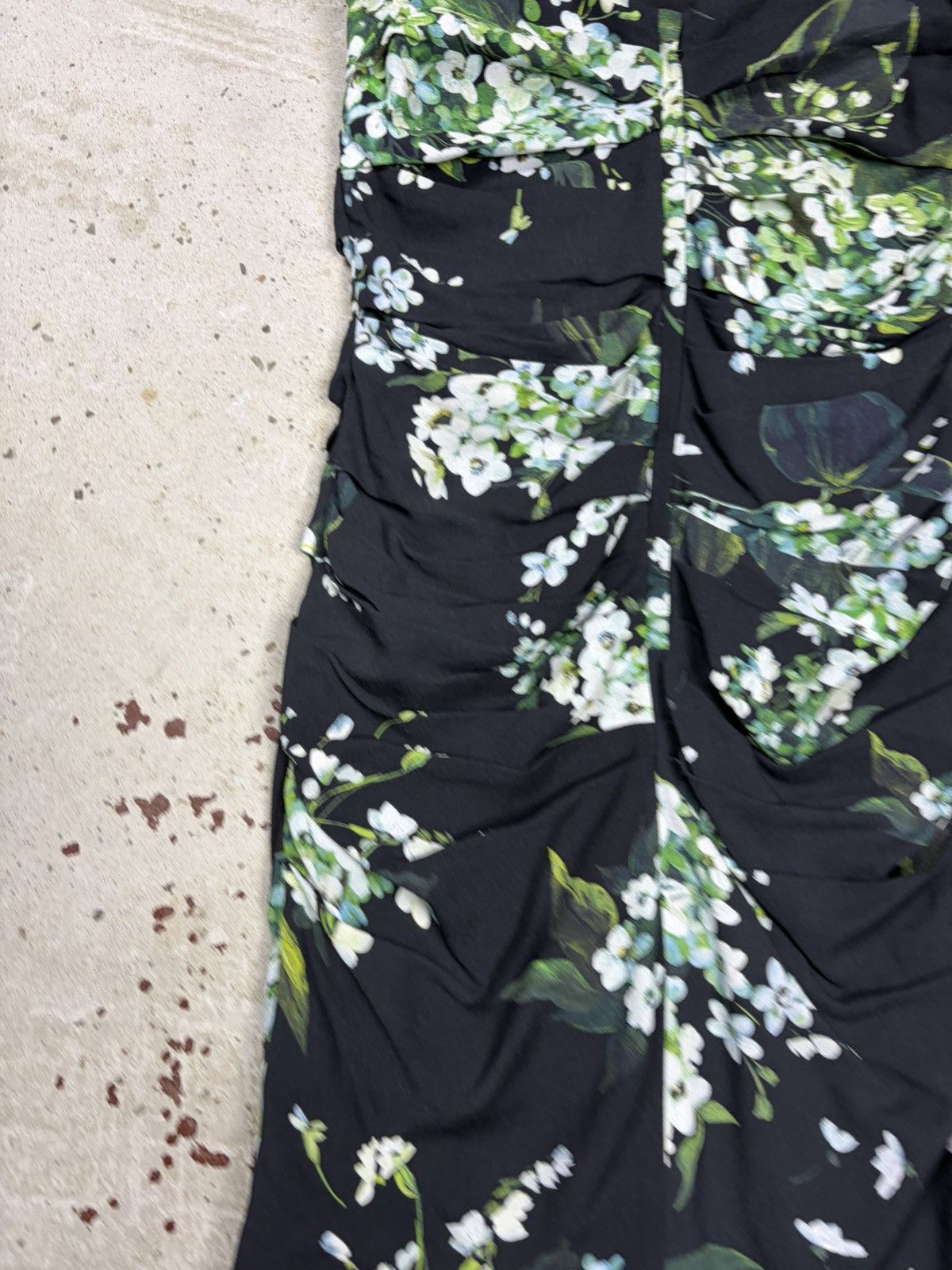 Dolce & Gabbana Dolce & Gabbana Floral Ruched Sleeveless Midi Dress Size S / US 4 / IT 40 - 15 Thumbnail