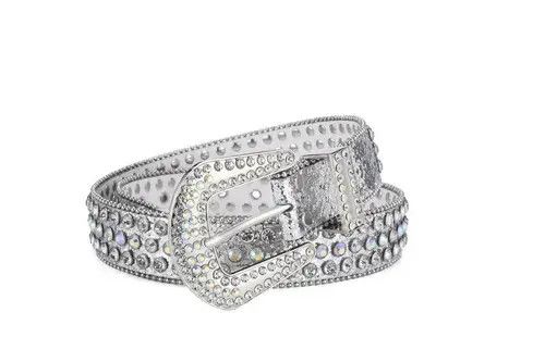 Other Streetwear Belt Shiny Western Style Leather with Rivets Y2K Size ONE SIZE - 1 Thumbnail