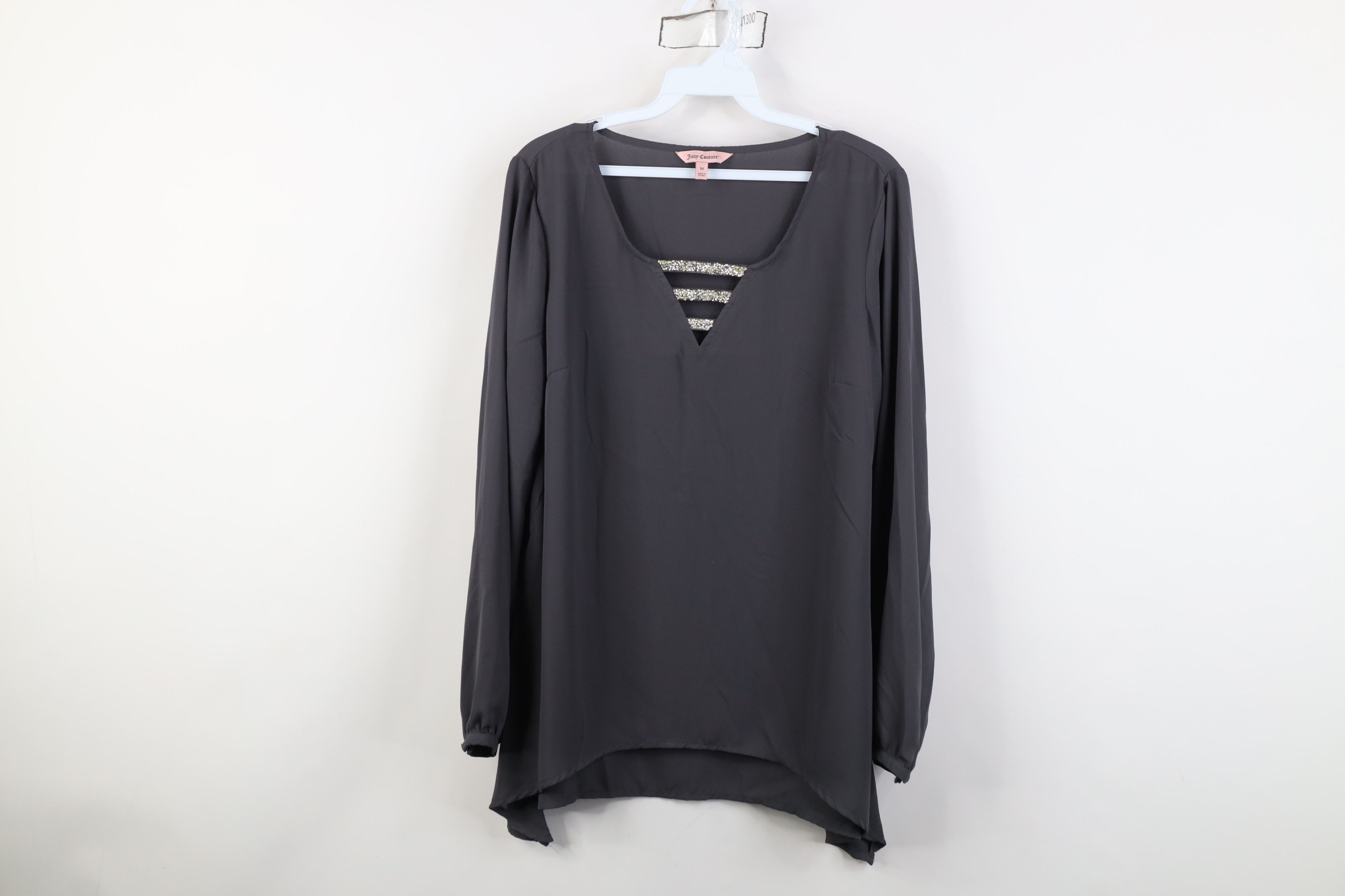 Juicy Couture Vintage Y2K Juicy Couture Bling Stone Blouse Shirt Top Size M / US 6-8 / IT 42-44 - 1 Thumbnail