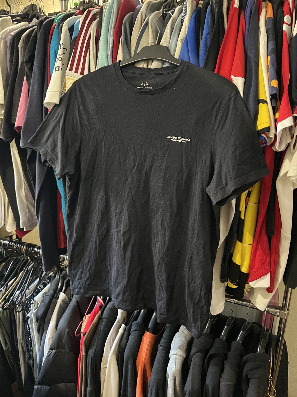 Armani Exchange EMPORIO ARMANY EXCHANGE SMALL LOGO T SHIRT CERTILOGO AOP Size US L / EU 52-54 / 3 - 2 Thumbnail
