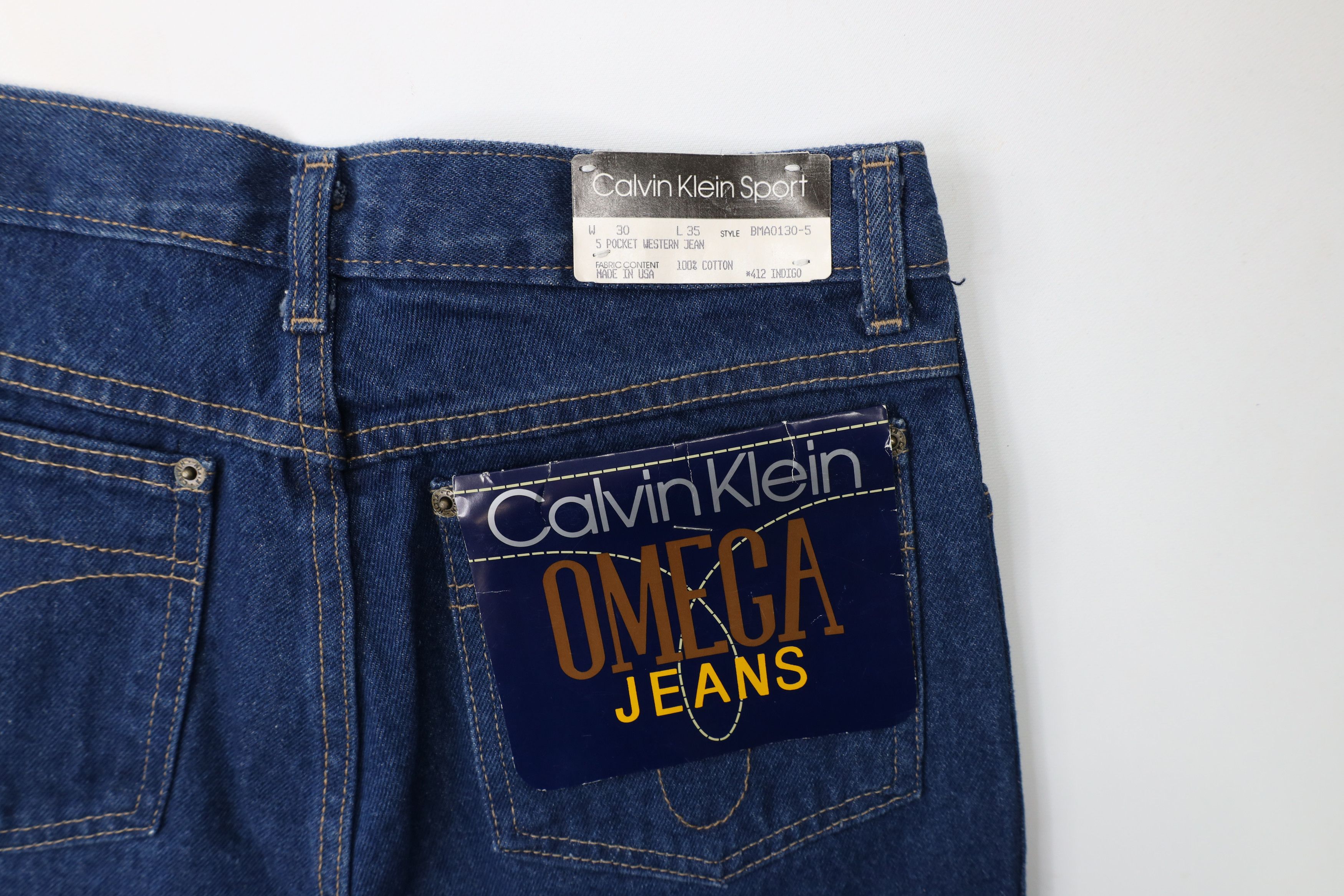 Calvin Klein × Vintage Deadstock Vintage 90s Calvin Klein Western Denim Jeans USA Size 30" / US 8 / IT 44 - 8 Thumbnail