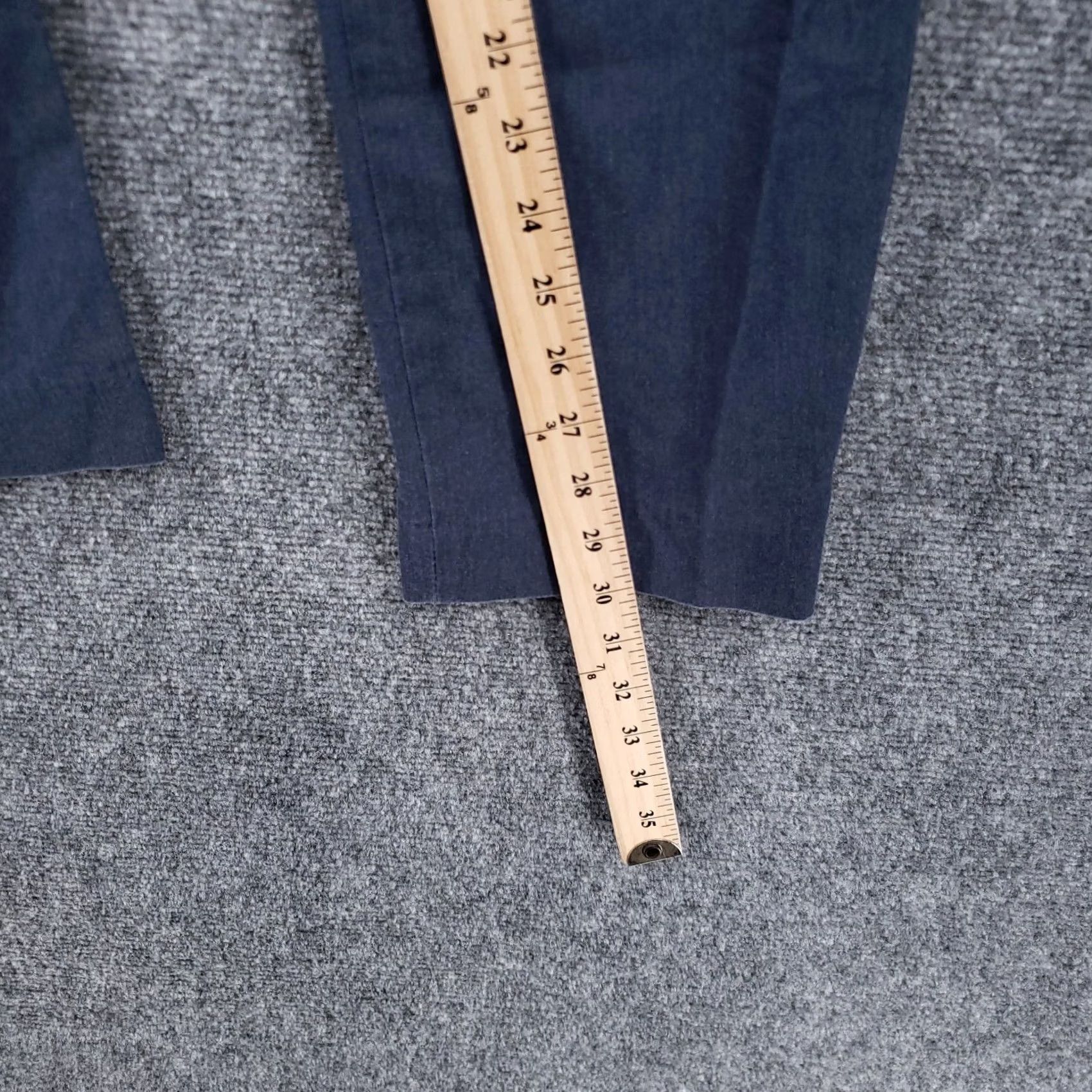 Express Express Pants Mens 32x30 Blue Innovator Mid Rise Dress Slacks Straight Stretch Size US 32 / EU 48 - 5 Thumbnail