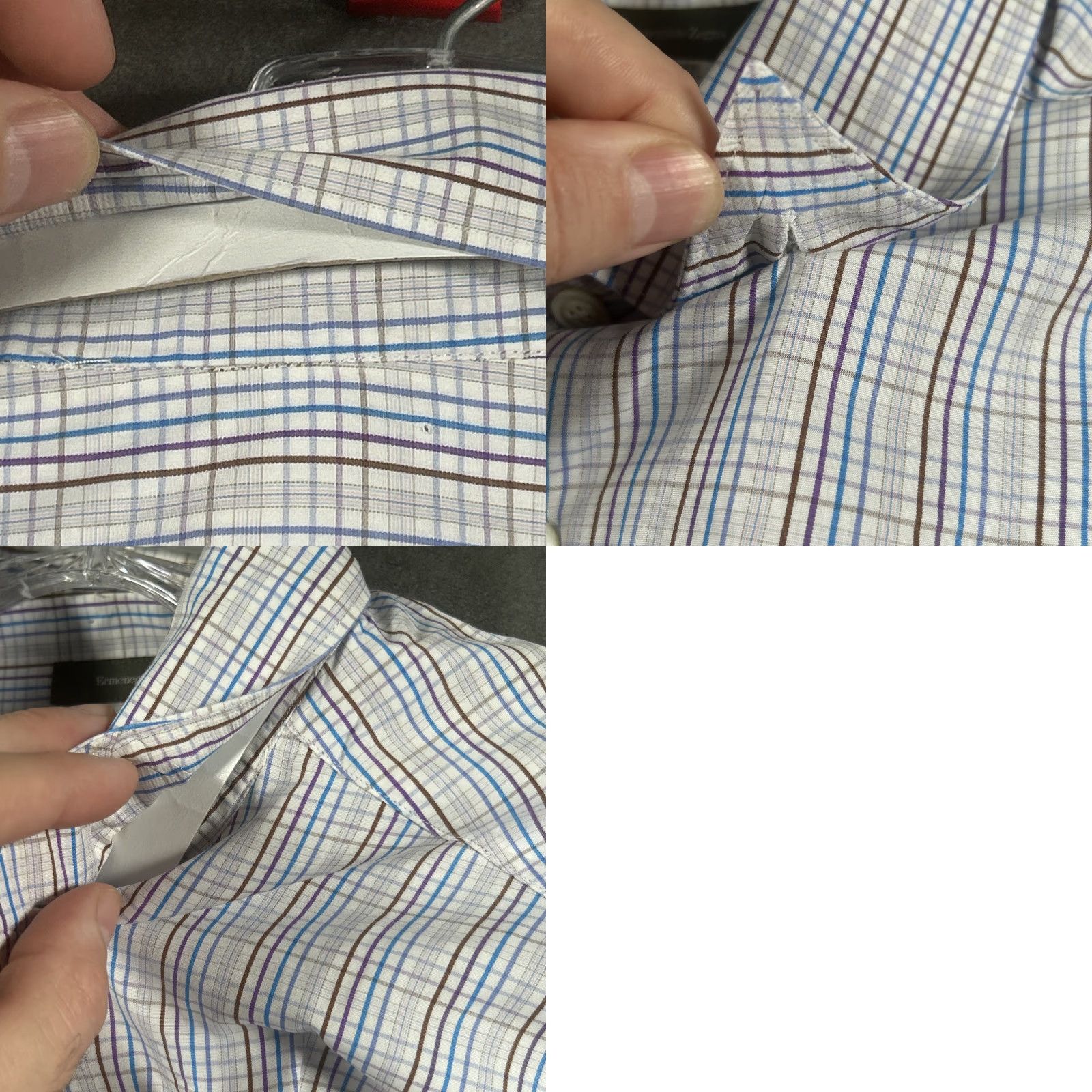 Ermenegildo Zegna Ermenegildo Zegna Shirt XL Button-Up Long Sleeve Collared Multicolor Check Casual Men Size US XL / EU 56 / 4 - 9 Thumbnail