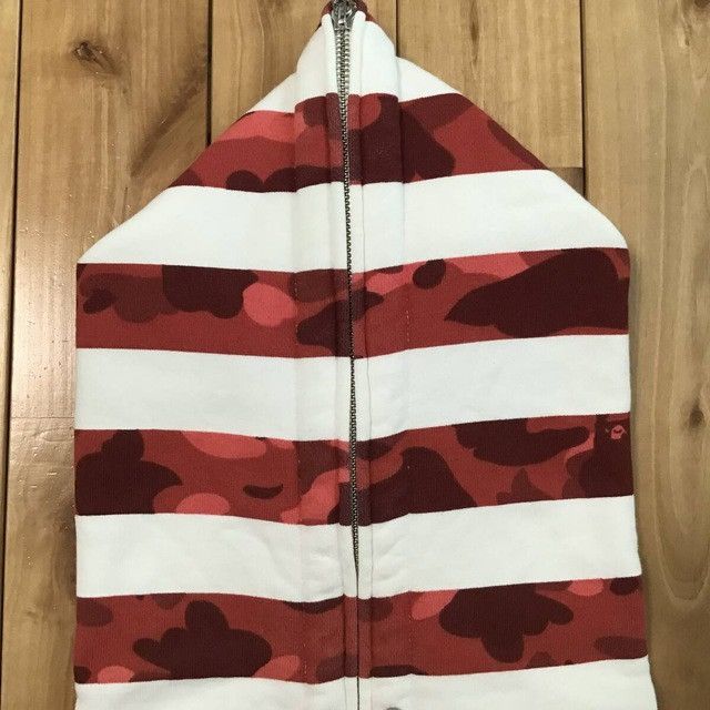 Bape BAPE Red camo striped full zip hoodie a bathing ape Size US M / EU 48-50 / 2 - 4 Thumbnail