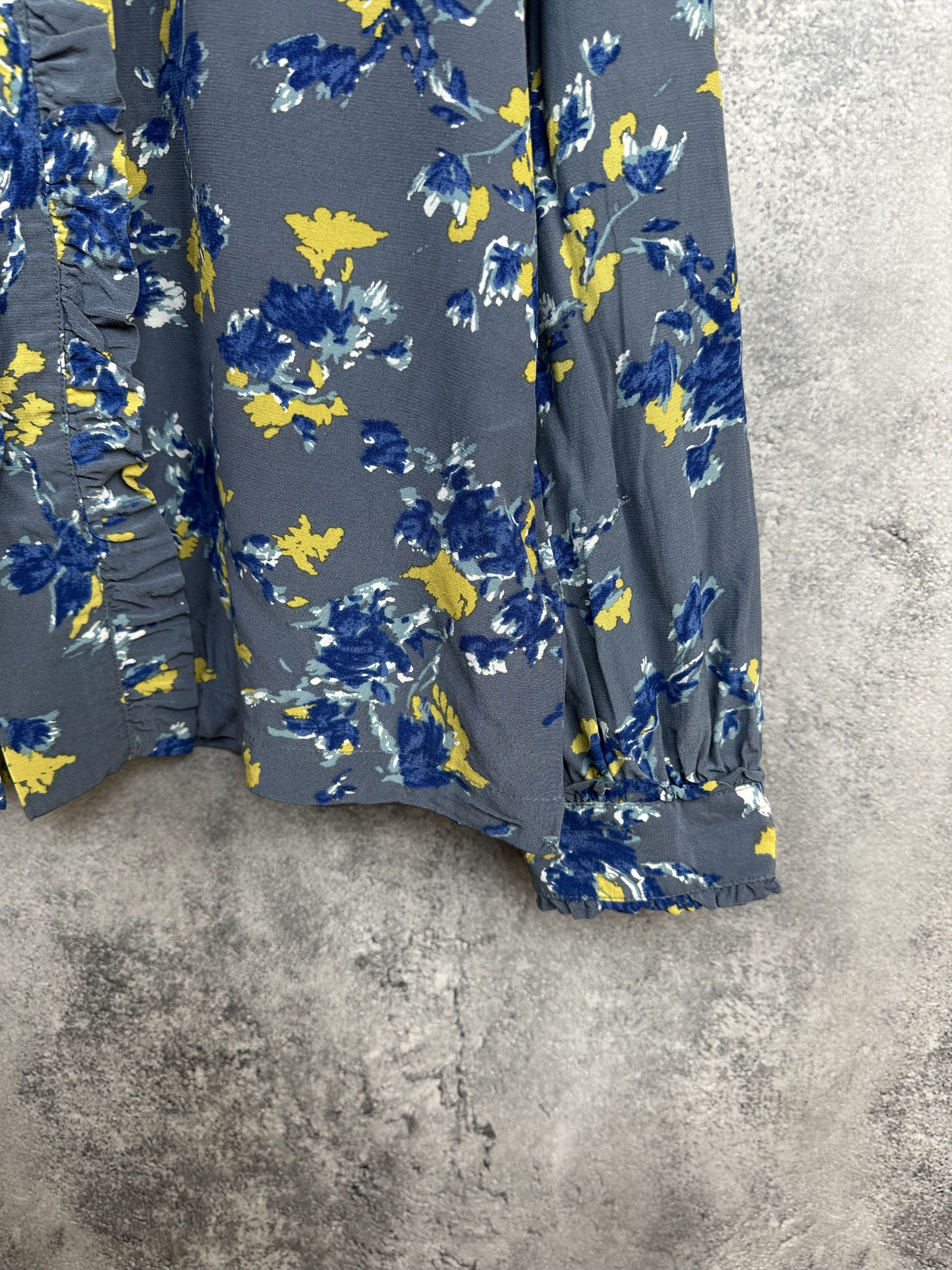 Other Toast Boho Floral Button Shirt Blouse Ruffle Front Viscose Size M / US 6-8 / IT 42-44 - 8 Thumbnail