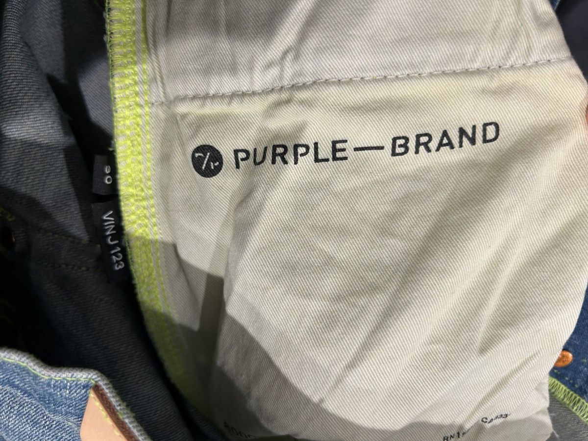 Purple Brand Purple Brand Distressed Blue Denim Jeans with Neon Rivets Size US 30 / EU 46 - 10 Thumbnail