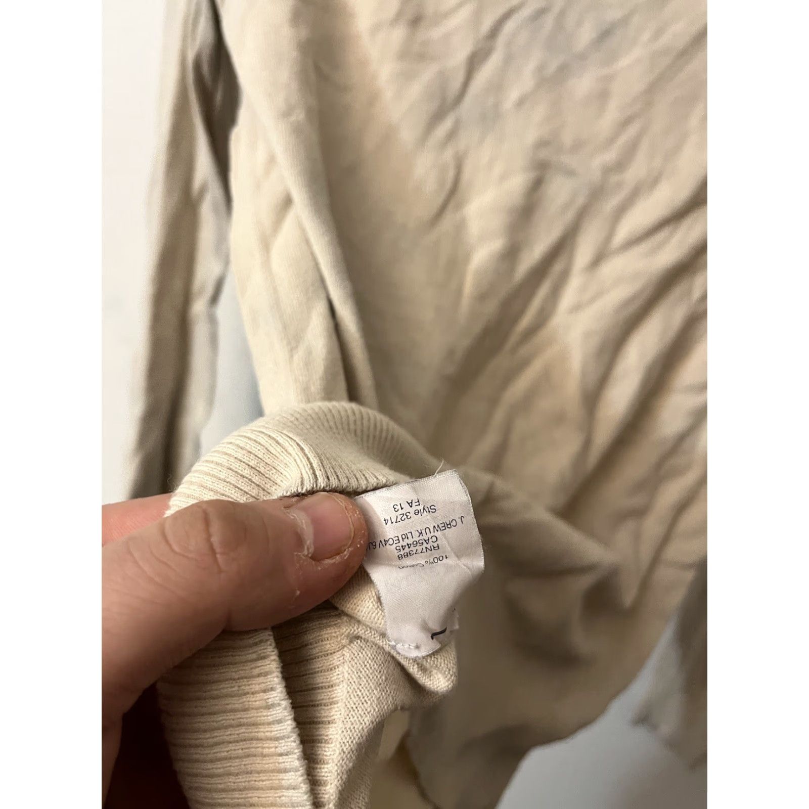J.Crew VINTAGE J.Crew Women’s Sweater Long Sleeve XS Beige Pullover Crew Neck Fall Winter Women's Size XS / US 0-2 / IT 36-38 - 4 Thumbnail