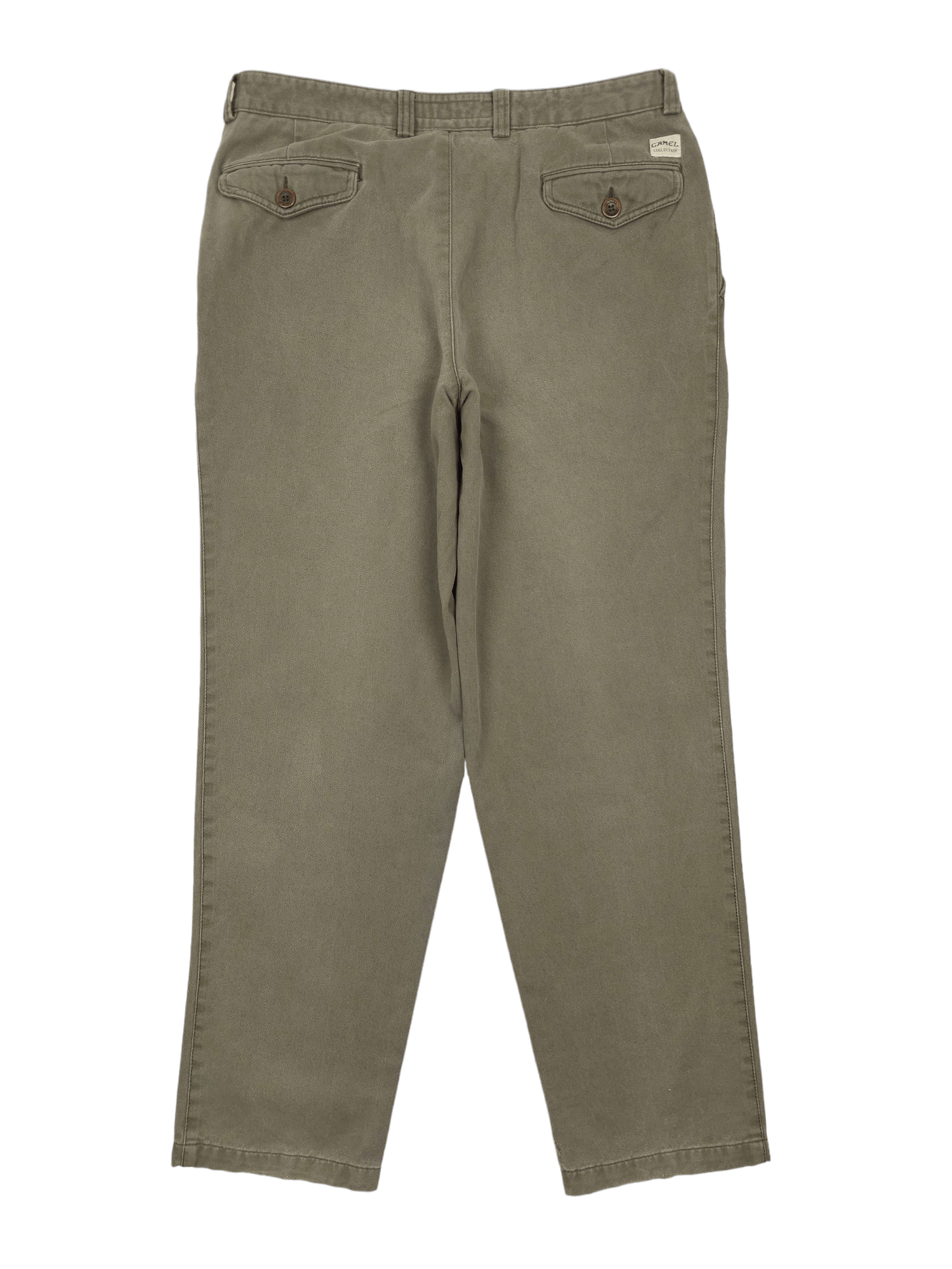 Vintage × camel active 💎 Size 36/32 Camel Baggy Straight Pleated Green Pants 90's Size US 36 / EU 52 - 2 Thumbnail