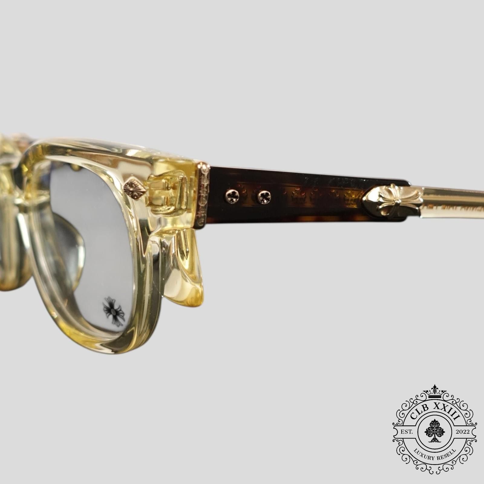 Chrome Hearts Chrome Hearts Jenna Tail Yea Glasses in Clear/Gold Size ONE SIZE - 3 Thumbnail