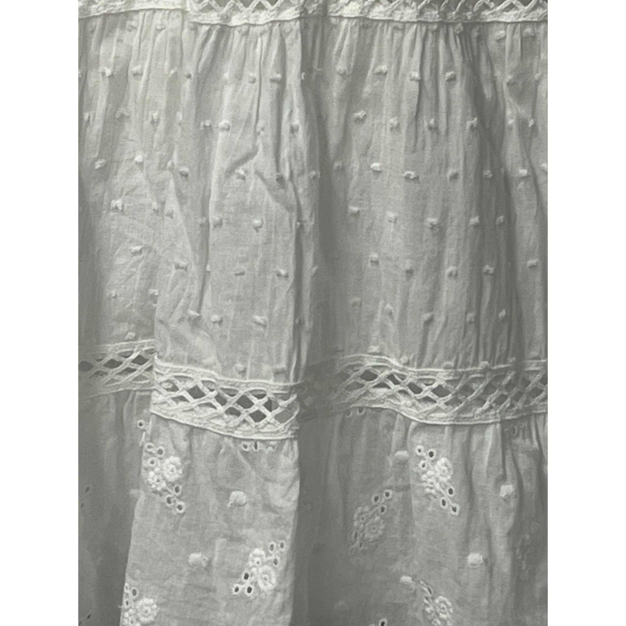 Other Lush Junior’s Puff Sleeve V-neck Tiered Dress, White, Sz. M Size M / US 6-8 / IT 42-44 - 12 Thumbnail