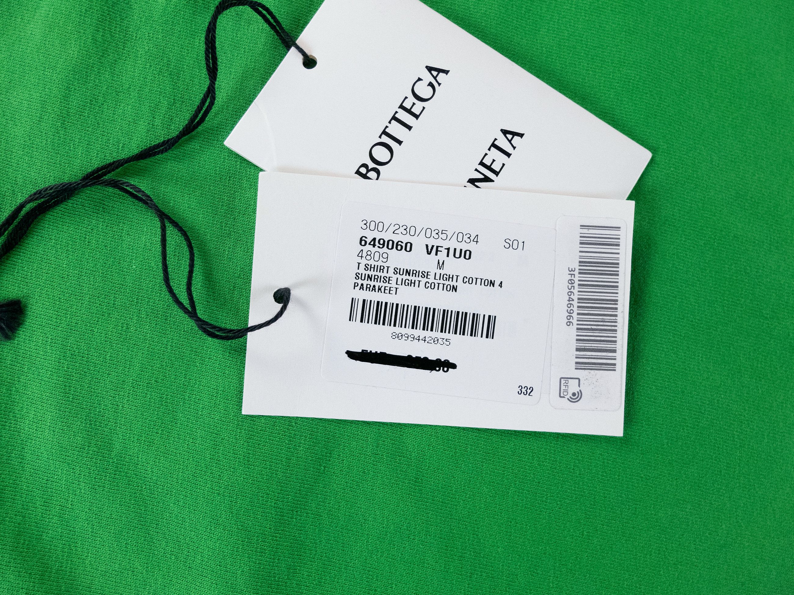 Bottega Veneta BOTTEGA VENETA parakeet green jersey cotton t-shirt Medium q Size M / US 6-8 / IT 42-44 - 4 Thumbnail