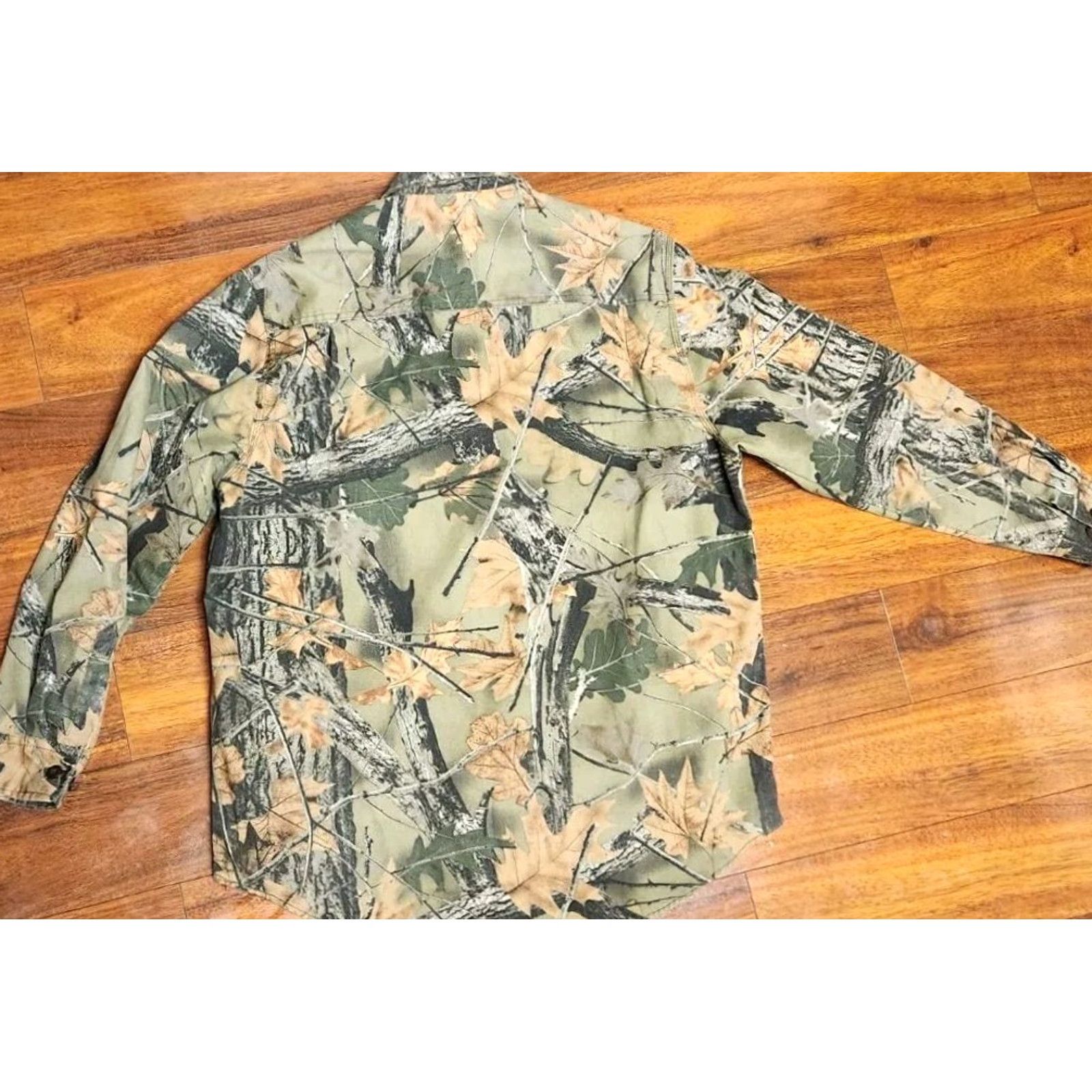 Vintage Trail Crest Shirt Men's XL Camo Button Up Twill Wood Vintage Long Sleeve Outdoor Casual Workwear Shirt Size US XL / EU 56 / 4 - 5 Thumbnail