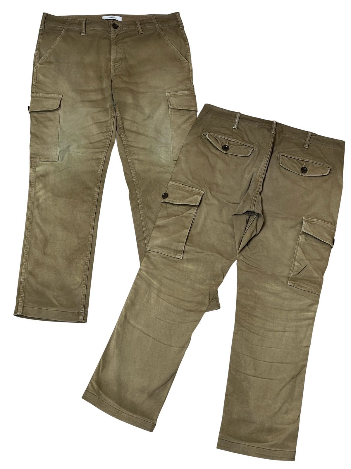 Johnbull Vintage JOHNBULL brown faded baker cargo pants Size US 35 - 1 Thumbnail