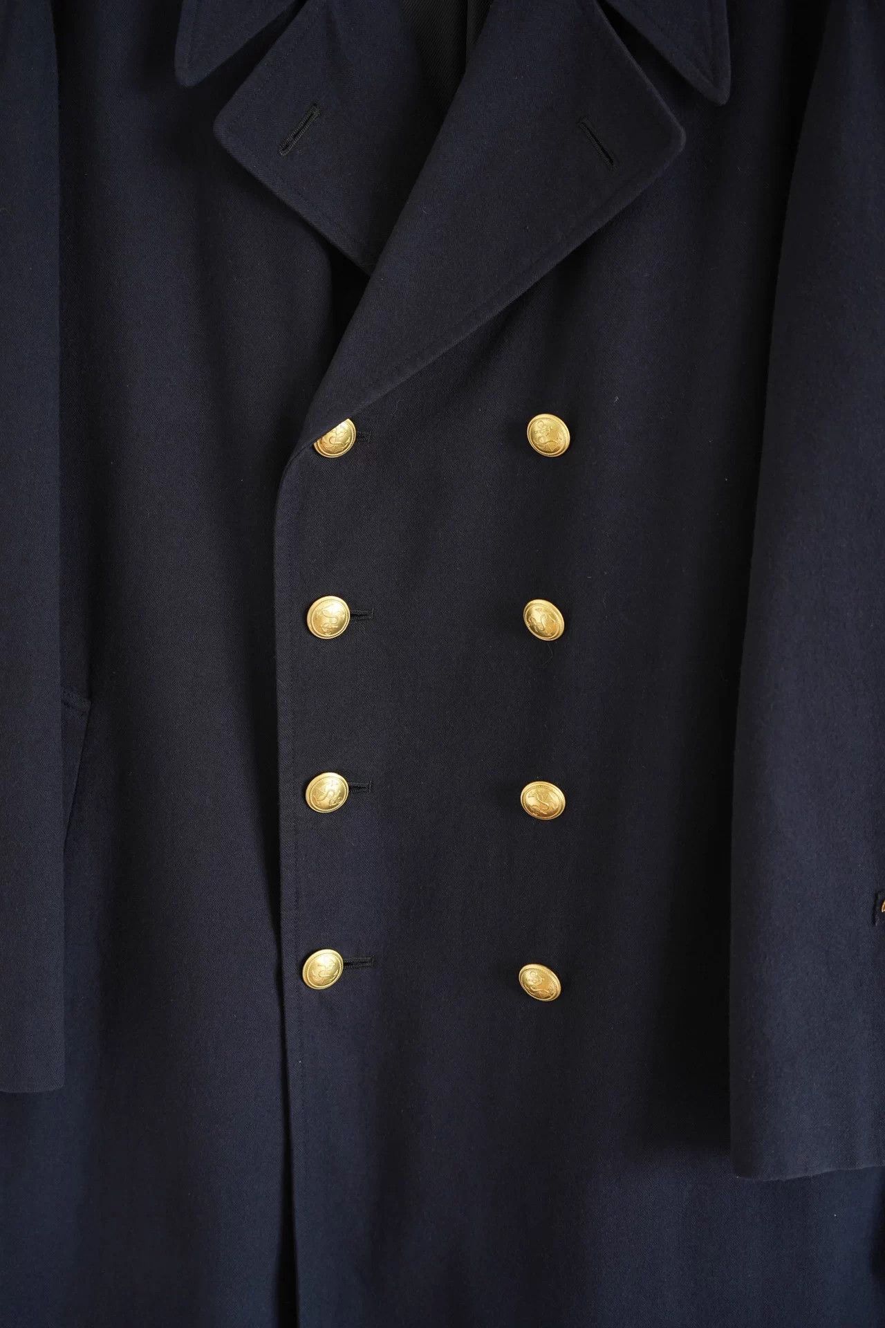 Yohji Yamamoto Yohji Yamamoto 90s Y's Double Breasted Gold Button Navy Coat Size US L / EU 52-54 / 3 - 3 Thumbnail