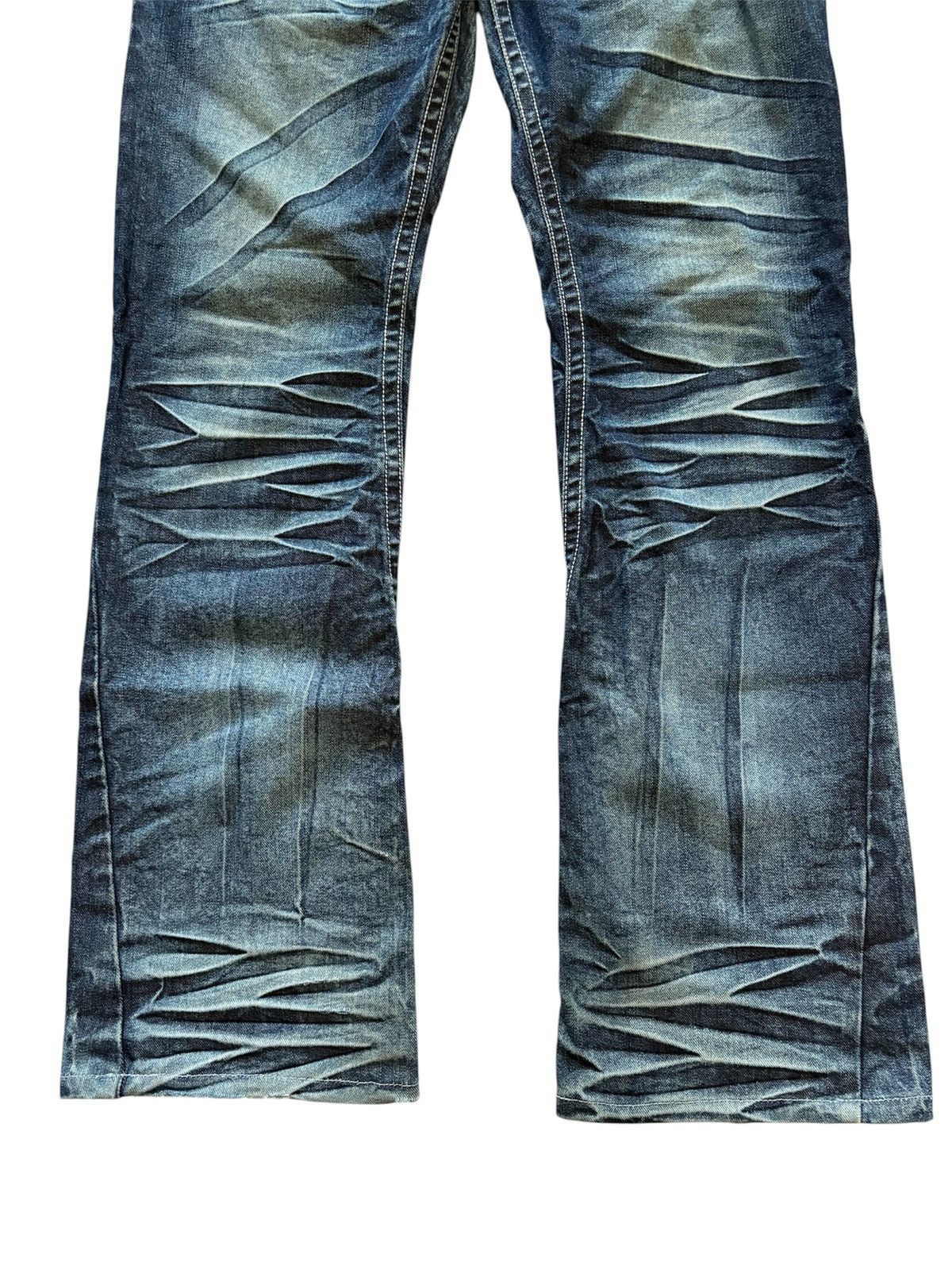 Morgan Homme MORGAN HOMME FLARE BLEACH DISTRESSED JEANS Size US 30 / EU 46 - 4 Thumbnail