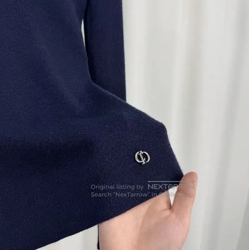 Dior Multicolor Cashmere Long Sleeve Pullover .