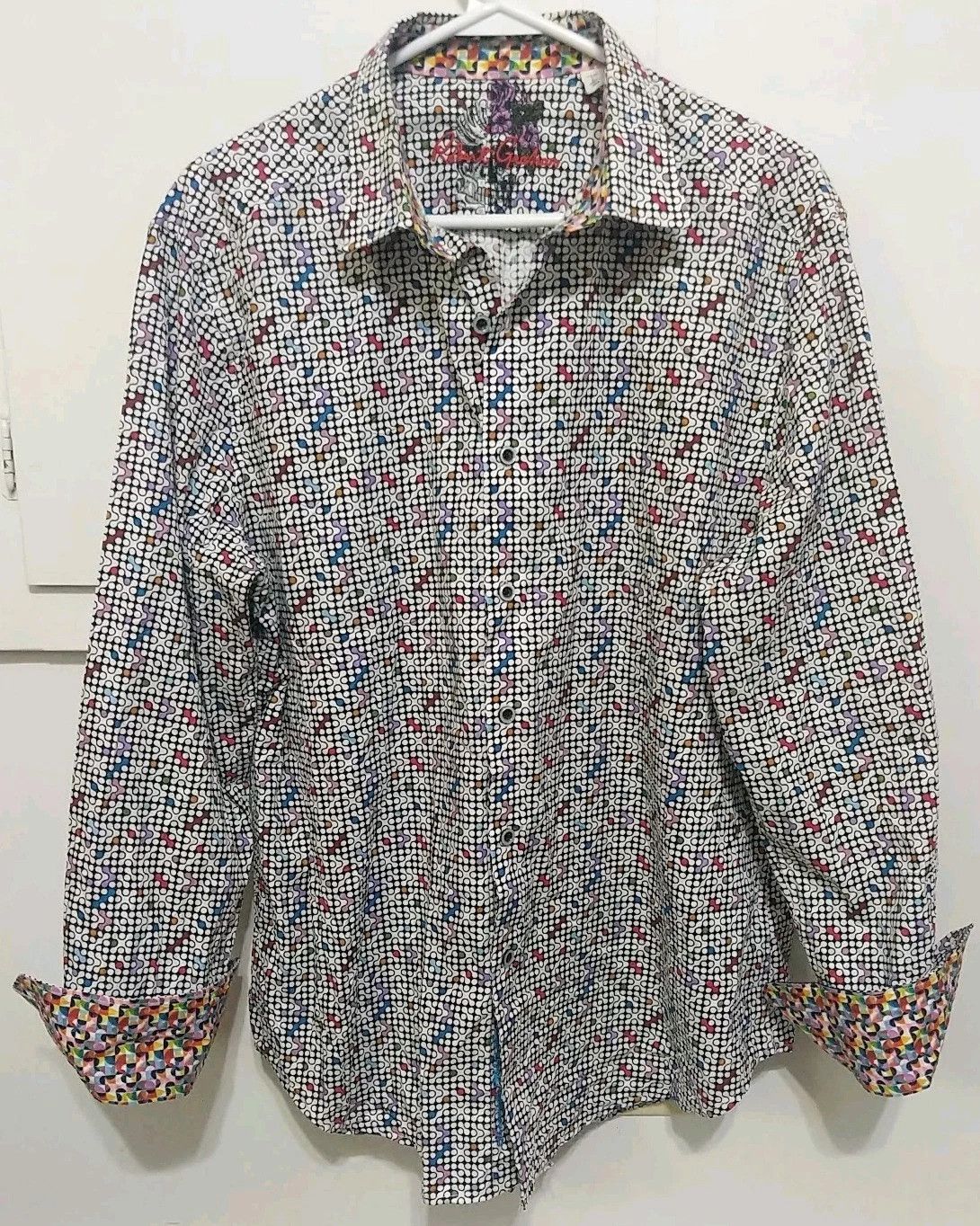 Robert Graham Robert Graham Anemone Geometric Classic Button Cotton Shirt Size US L / EU 52-54 / 3 - 1 Thumbnail