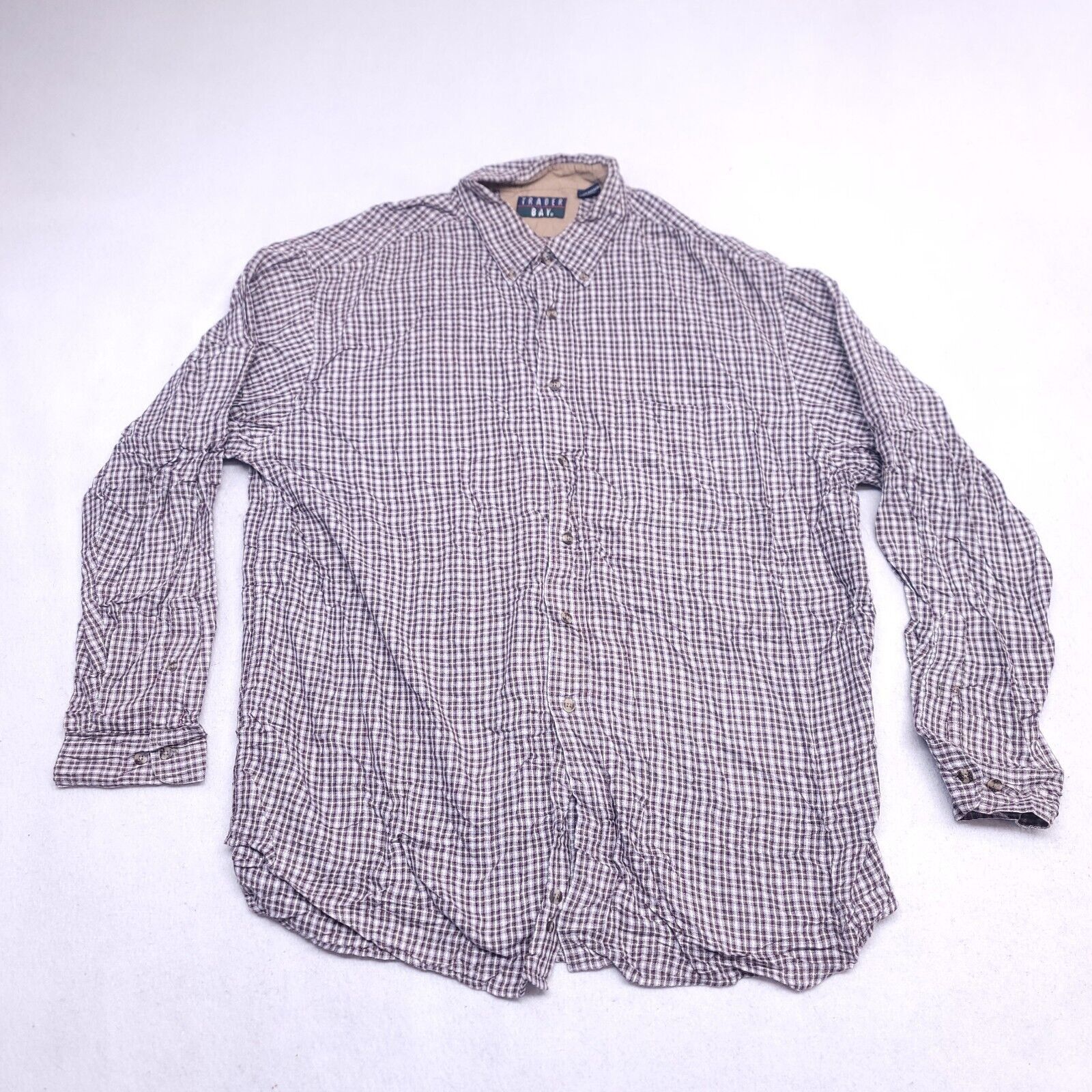 Trader Bay Trader Bay Tartan Flannel Button Up Shirt Men Size XL Maroon Size US XL / EU 56 / 4 - 2 Thumbnail