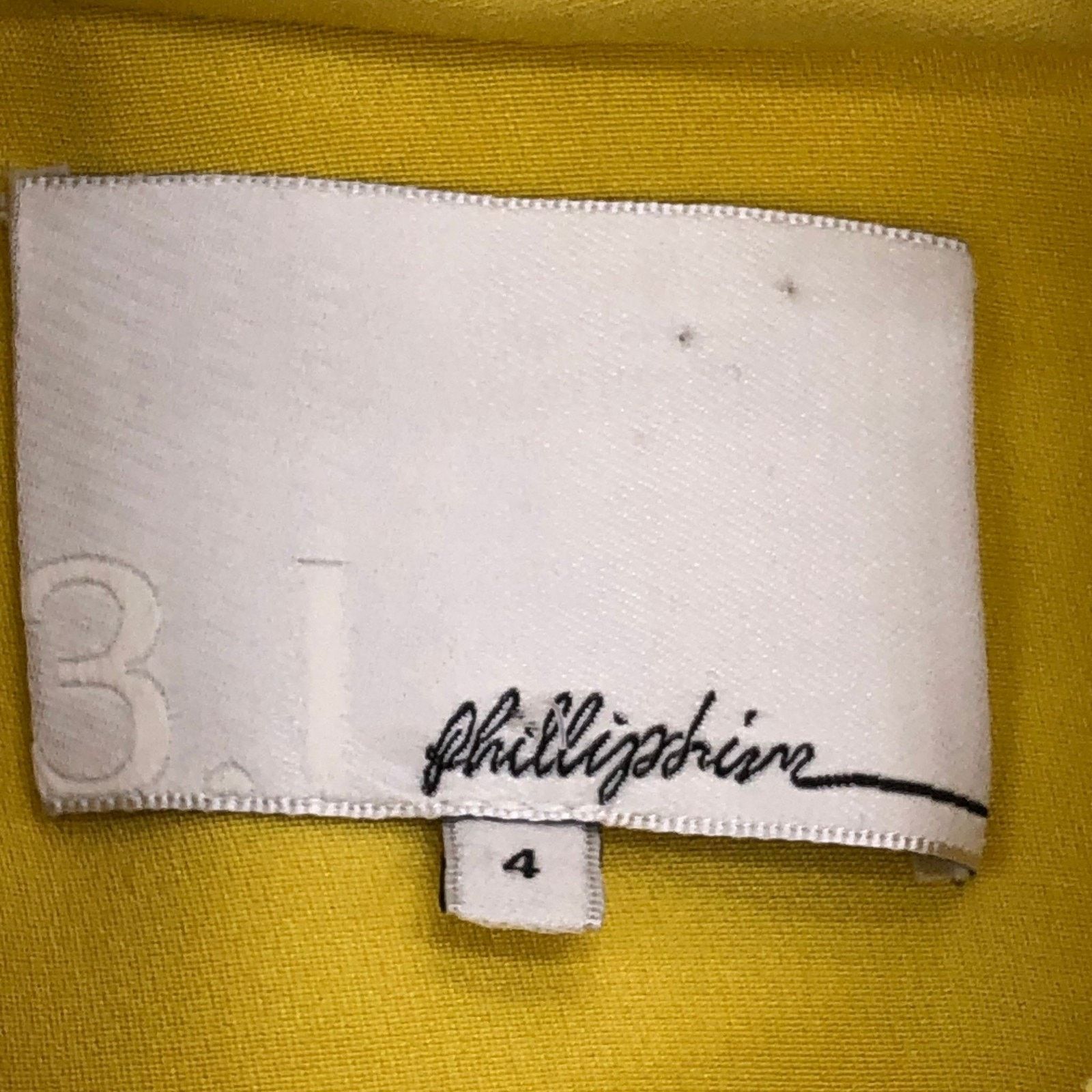3.1 Phillip Lim 3.1 Phillip Lim Blouse 4 Yellow Silk Bib Front Mandarin Size S / US 4 / IT 40 - 12 Thumbnail