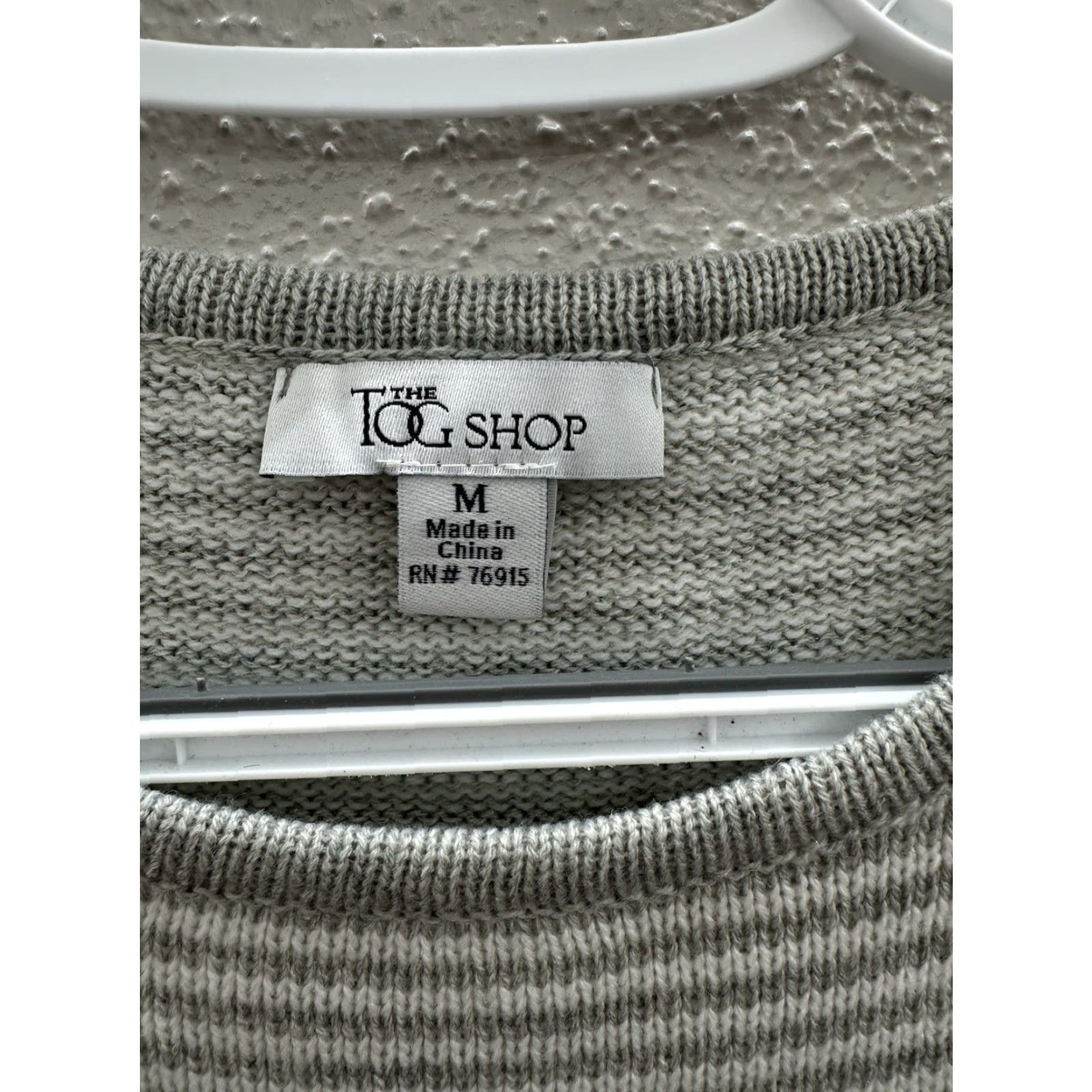 Vintage The Tog Shop Womens Sweater Striped Long Sleeve Knit Ivory Medium Pullover Size M / US 6-8 / IT 42-44 - 4 Thumbnail