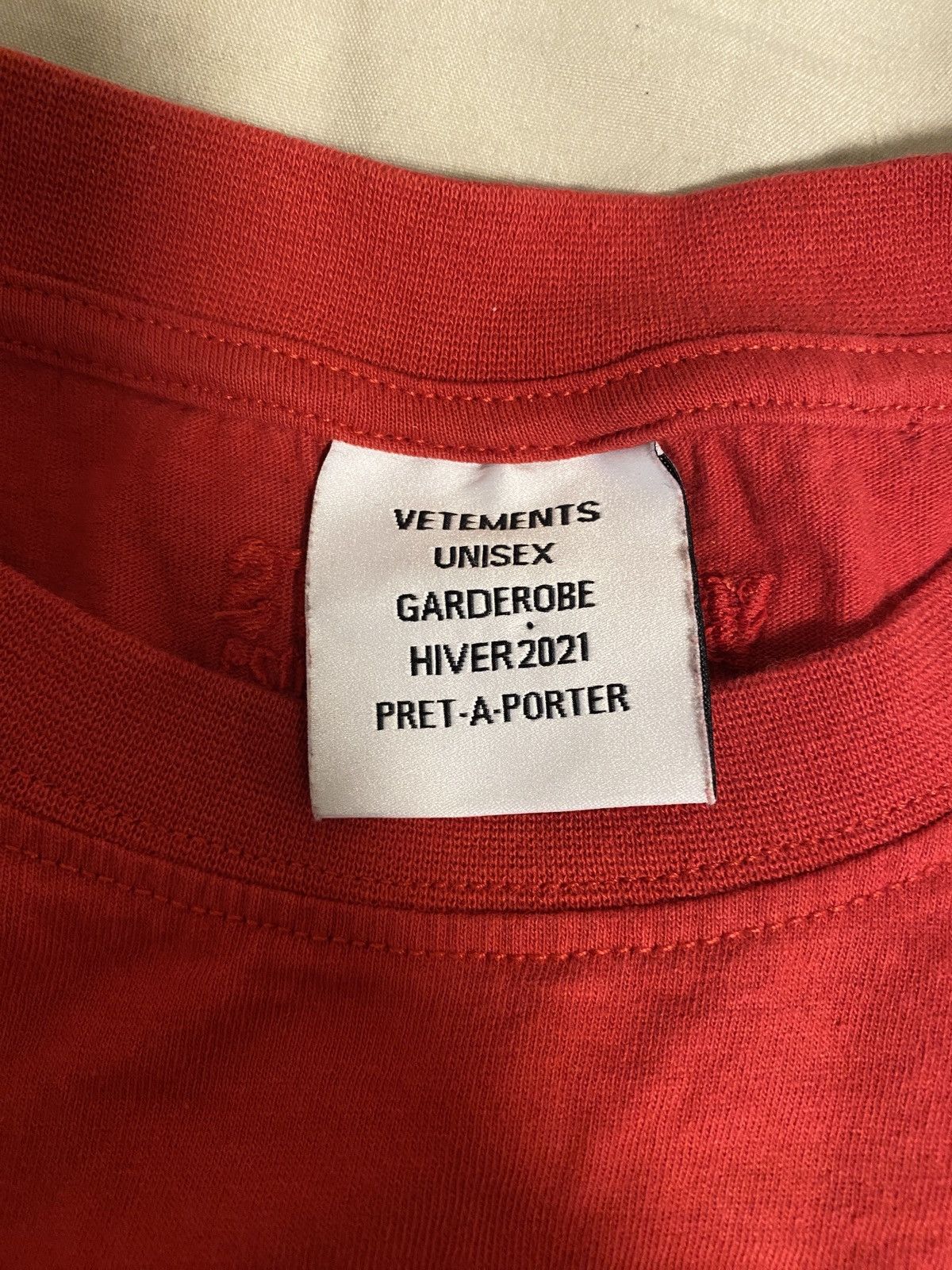 Vetements vetements fw21 red logo tee shirt Size US XS / EU 42 / 0 - 4 Thumbnail