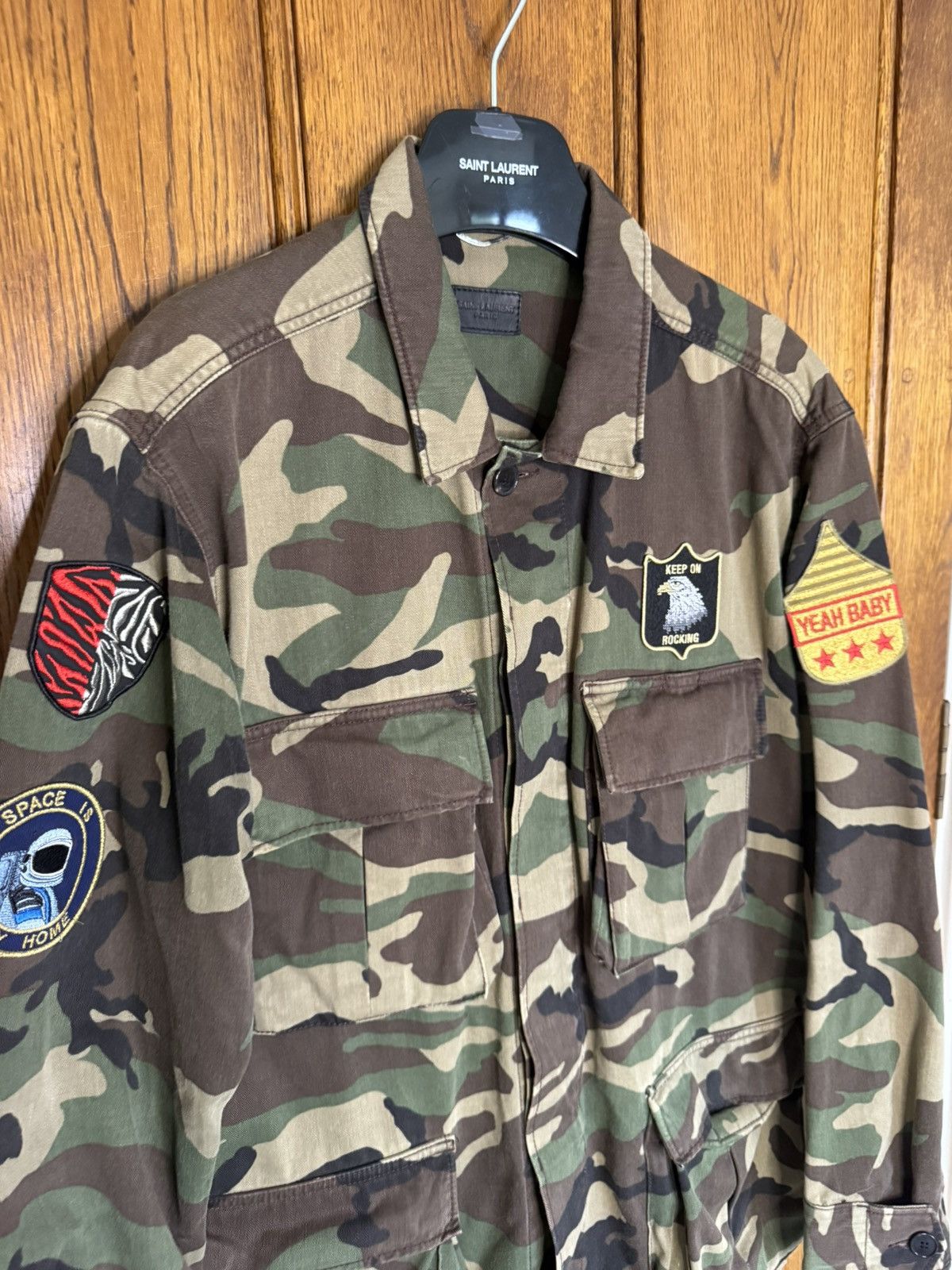Saint Laurent Paris SS16 Saint Laurent camo yeah baby jacket Hedi Slimane L surf Size US L / EU 52-54 / 3 - 12 Thumbnail