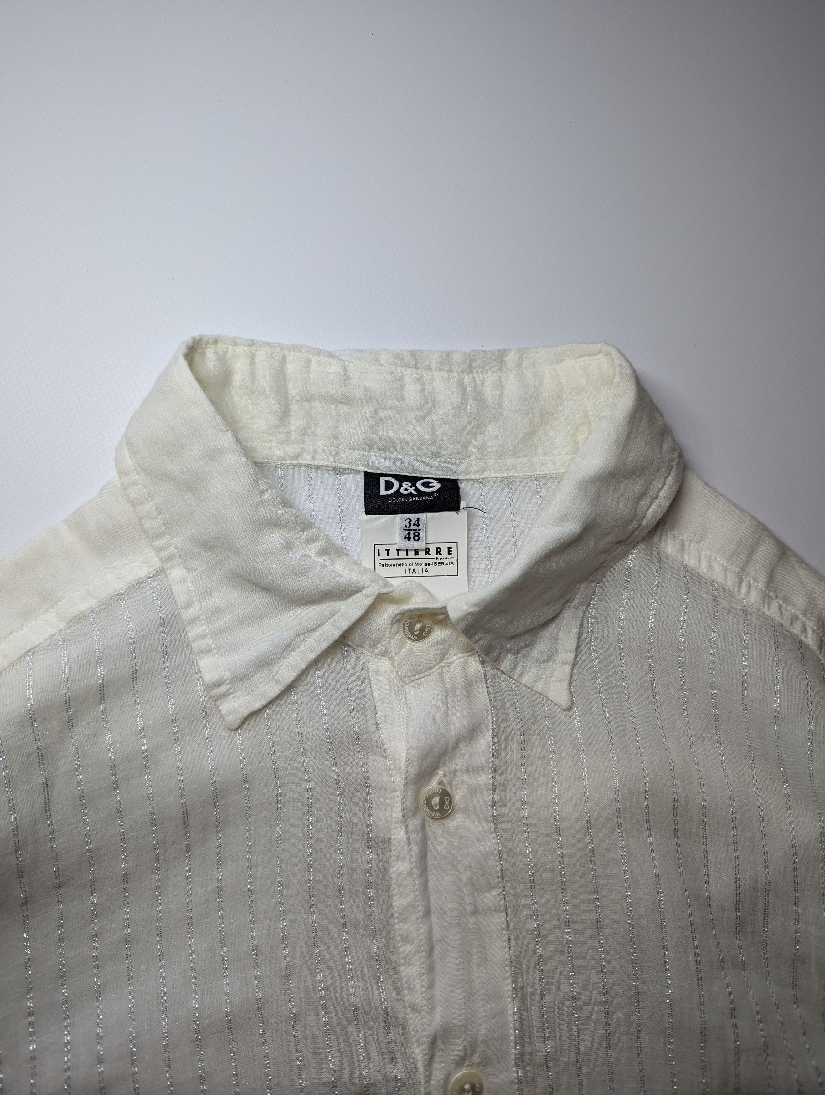 Dolce & Gabbana Dolce and Gabbana Transparent Button up Shirt Luxury Size US L / EU 52-54 / 3 - 4 Thumbnail