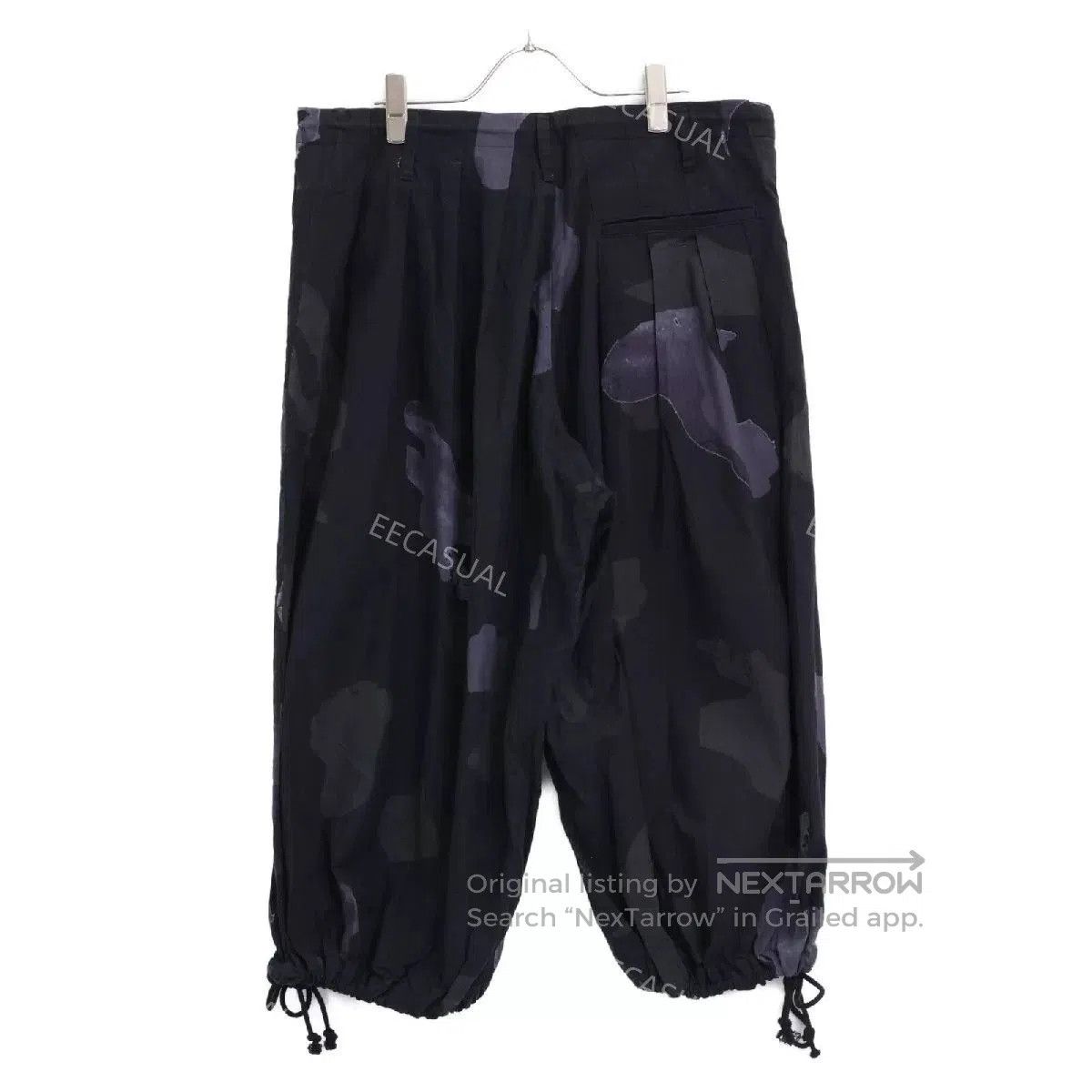 Yohji Yamamoto Yohji Yamamoto Black Purple Printed Pants. Size US 28 / EU 44 - 2 Thumbnail