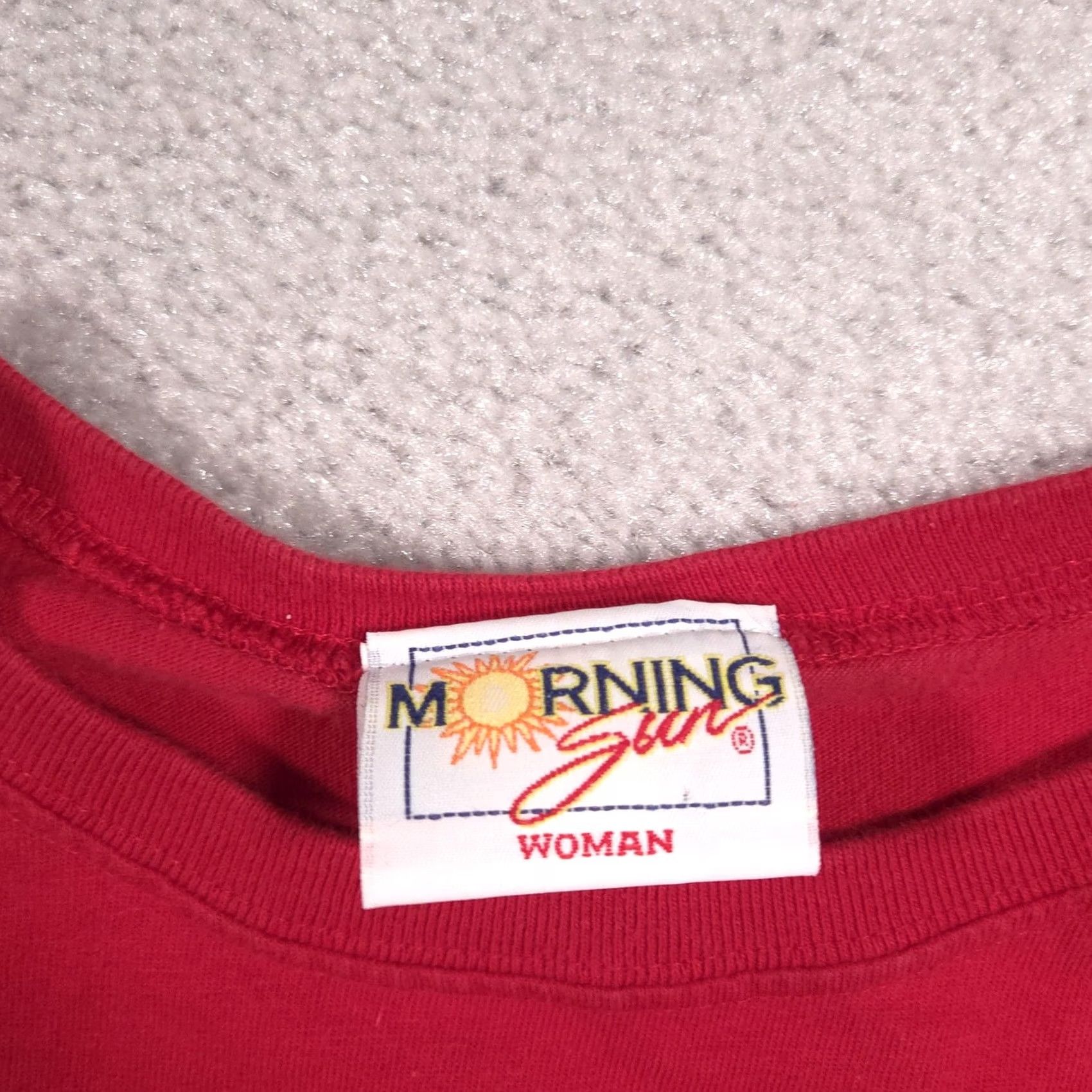 Vintage Morning Sun Shirt Womens 2X Red Chocolate Graphic Humor Short Sleeve Tee Plus Size XXL / US 16-18 / IT 52-54 - 5 Thumbnail