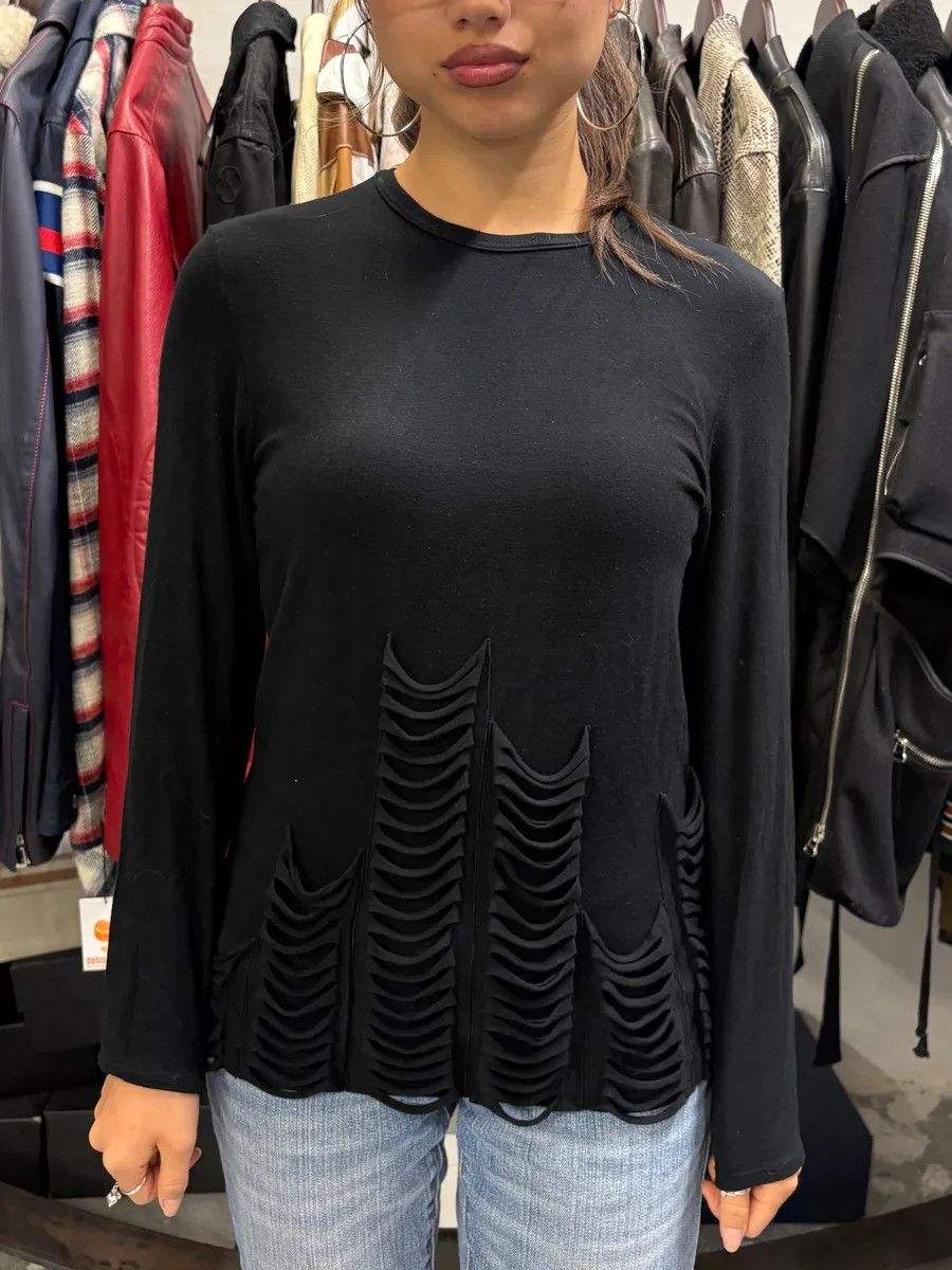Jean Paul Gaultier 1990s Jean Paul Gaultier Black Obscure Extra Longsleeves Size S / US 4 / IT 40 - 2 Thumbnail