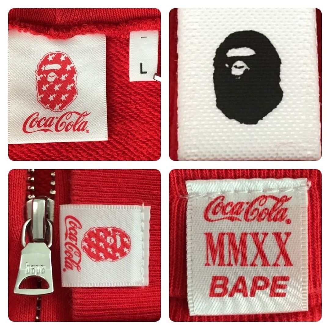 Bape × Coca Cola BAPE × COCA COLA full zip hoodie a bathing ape star BAPE STA Size US L / EU 52-54 / 3 - 8 Thumbnail
