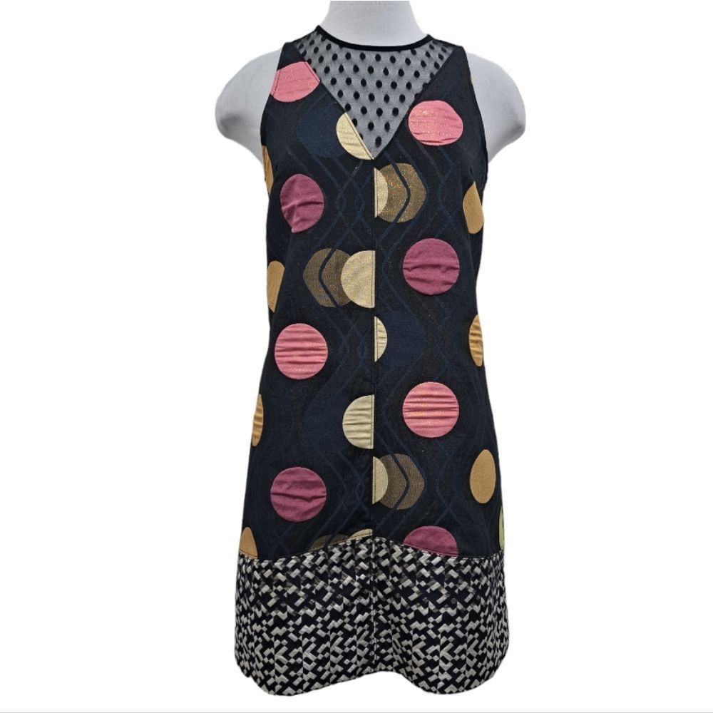Anthropologie Anthropologie Maeve Tilde Polka Dot Palooza Retro Mod Metallic XS Black Motif NW Size XS / US 0-2 / IT 36-38 - 5 Thumbnail