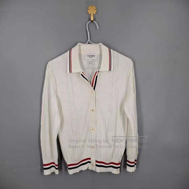 Thom Browne Thom Browne Color-Striped Knit Open-Cardigan Size M / US 6-8 / IT 42-44 - 1 Thumbnail