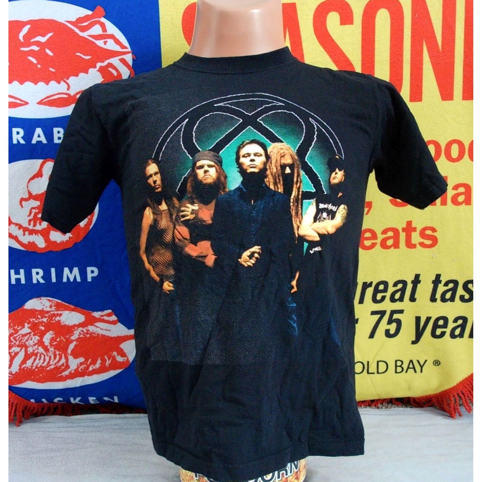 Anvil HIM 2005 Fall Tour T-Shirt Mens Small VTG Graphic Print Double-Sided Black Cotton Anvil Crew Neck Short Sleeve Band Rock Metal J15 Size US S / EU 44-46 / 1 - 2 Thumbnail