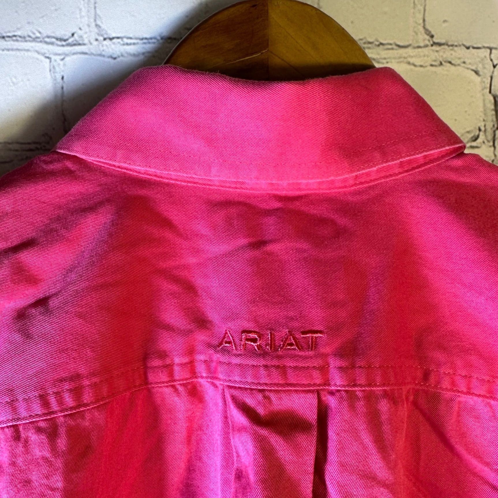 Ariat Ariat Mens Western Button Down Shirt Fitted Long Sleeve Pink Cotton 10016855 XL Size US XL / EU 56 / 4 - 6 Thumbnail