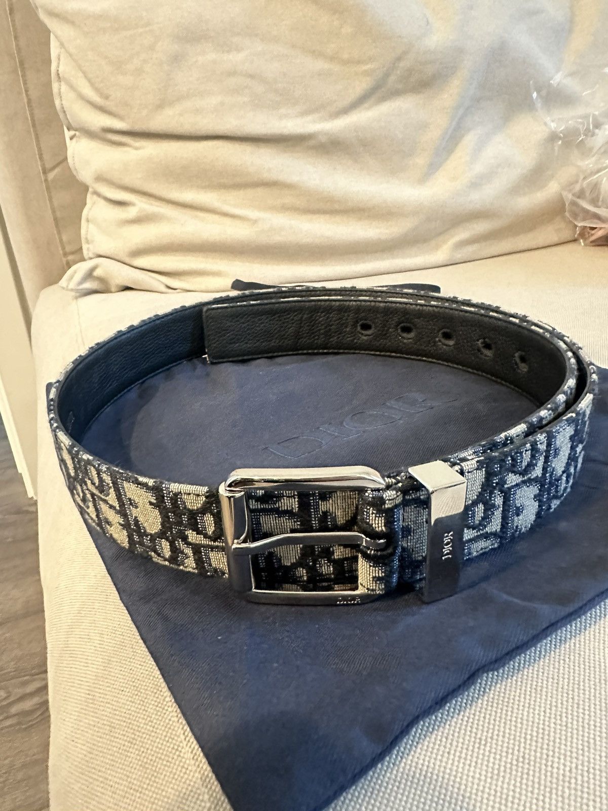 Oblique Jacquard Belt Size Christian Dior Oblique Jacquard 35mm Belt Size 90 main image 4