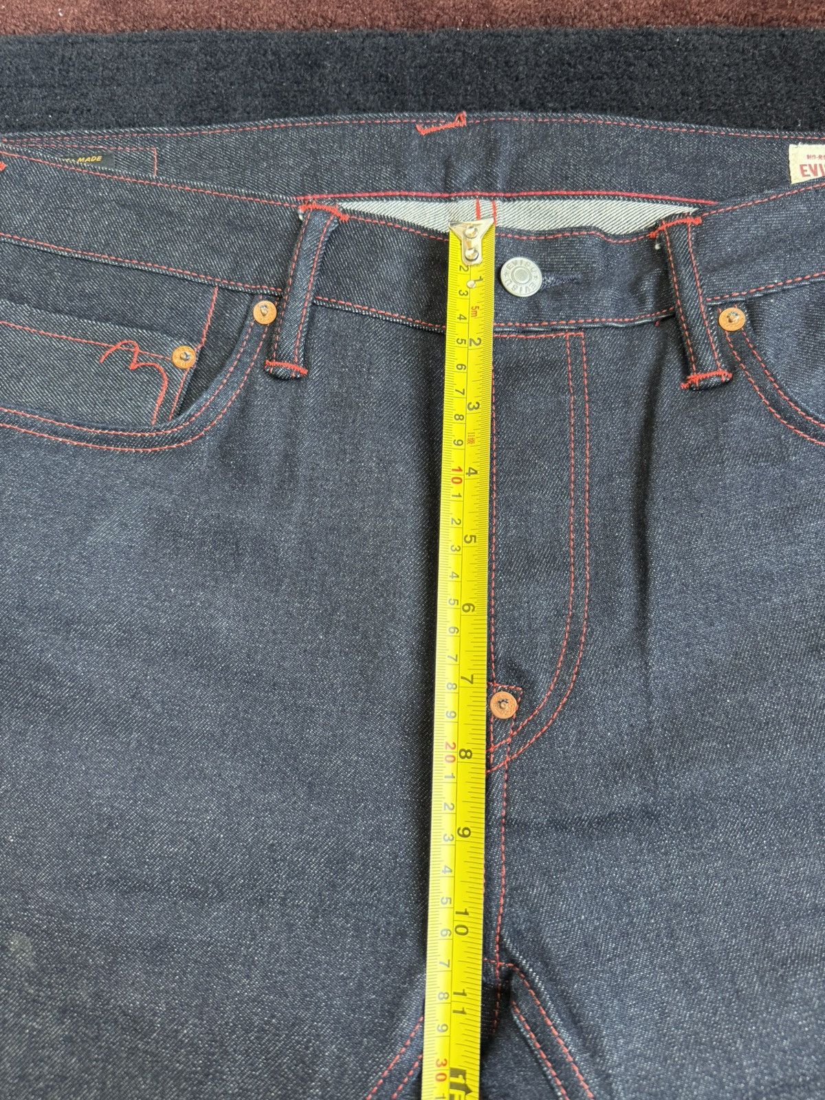 Evisu EVISU red painting daicock style jeans！size：36x34 Size US 36 / EU 52 - 13 Thumbnail