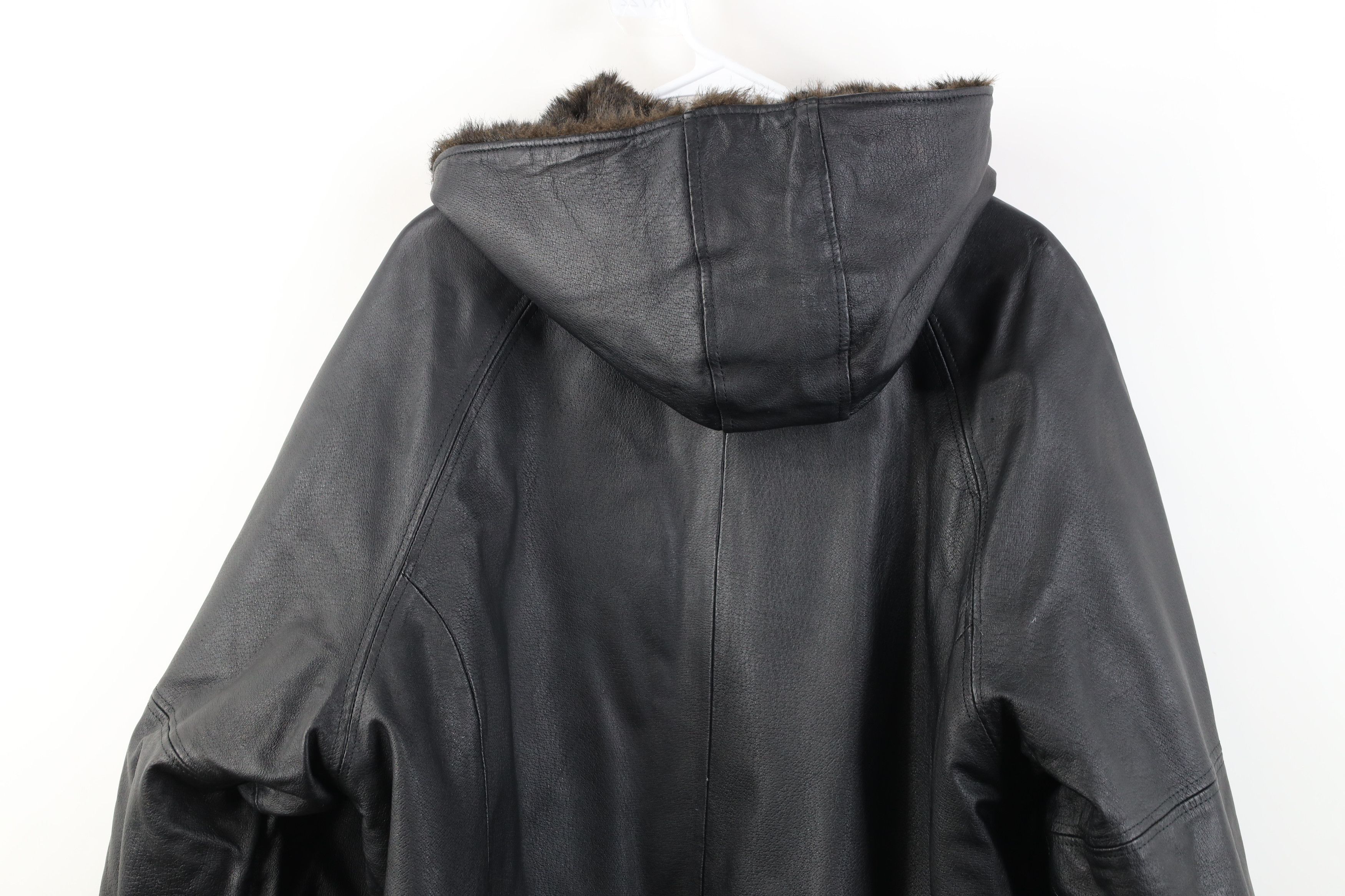 Vintage Vintage 90s Streetwear Reversible Faux Fur Leather Jacket Size M / US 6-8 / IT 42-44 - 16 Thumbnail
