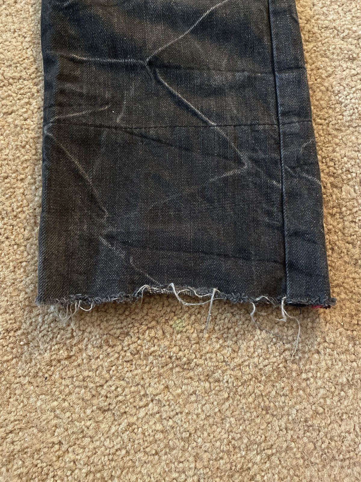 Japanese Brand Explosion by Nylaus Double-Waisted Distressed Jeans Size US 32 / EU 48 - 8 Thumbnail