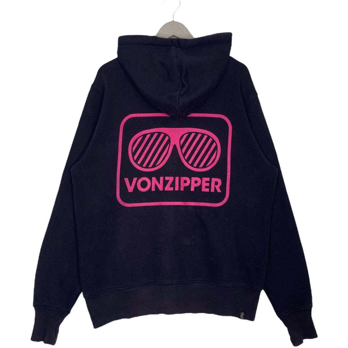 Vintage Vintage Von Zipper Full Zip Hoodie Sweater Navy Blue Size L Size US L / EU 52-54 / 3 - 4 Thumbnail