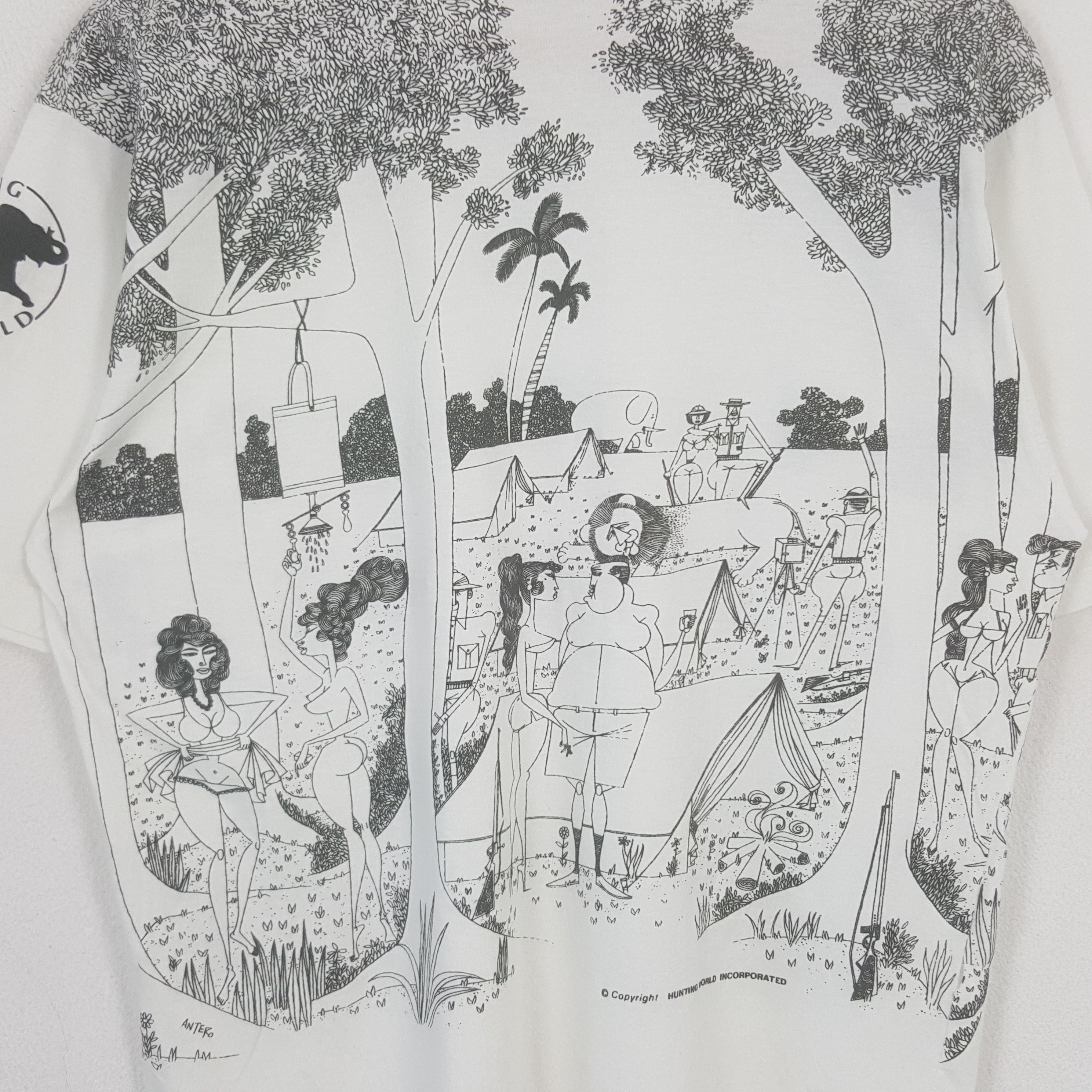 Japanese Brand Vintage Hunting World Japanese Brand Art Tshirt RR17 Size US M / EU 48-50 / 2 - 4 Thumbnail