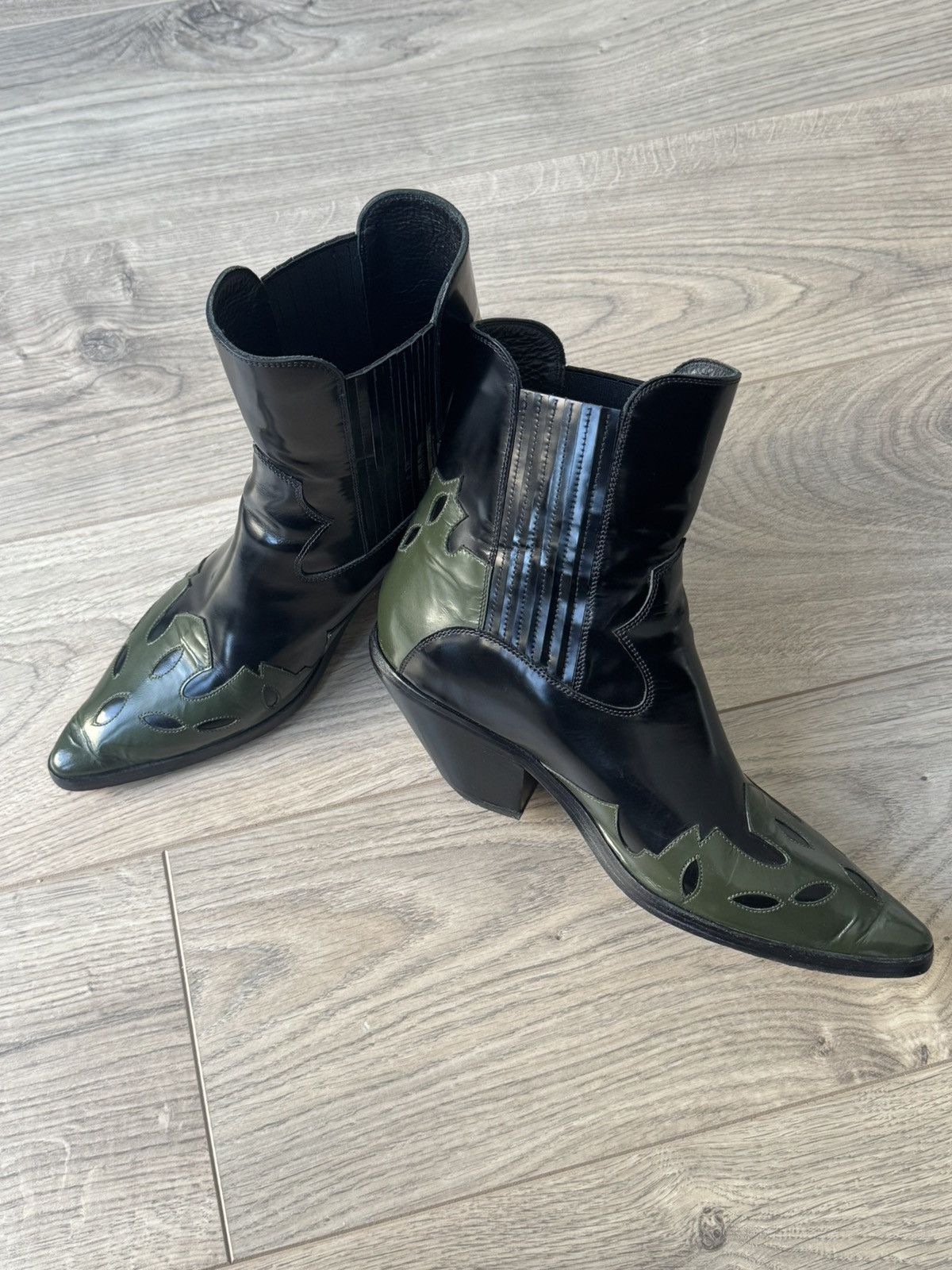 Enfants Riches Deprimes FW20 Midnight Cowboy Western Leather Boots Size US 7.5 / EU 40-41 - 2 Thumbnail