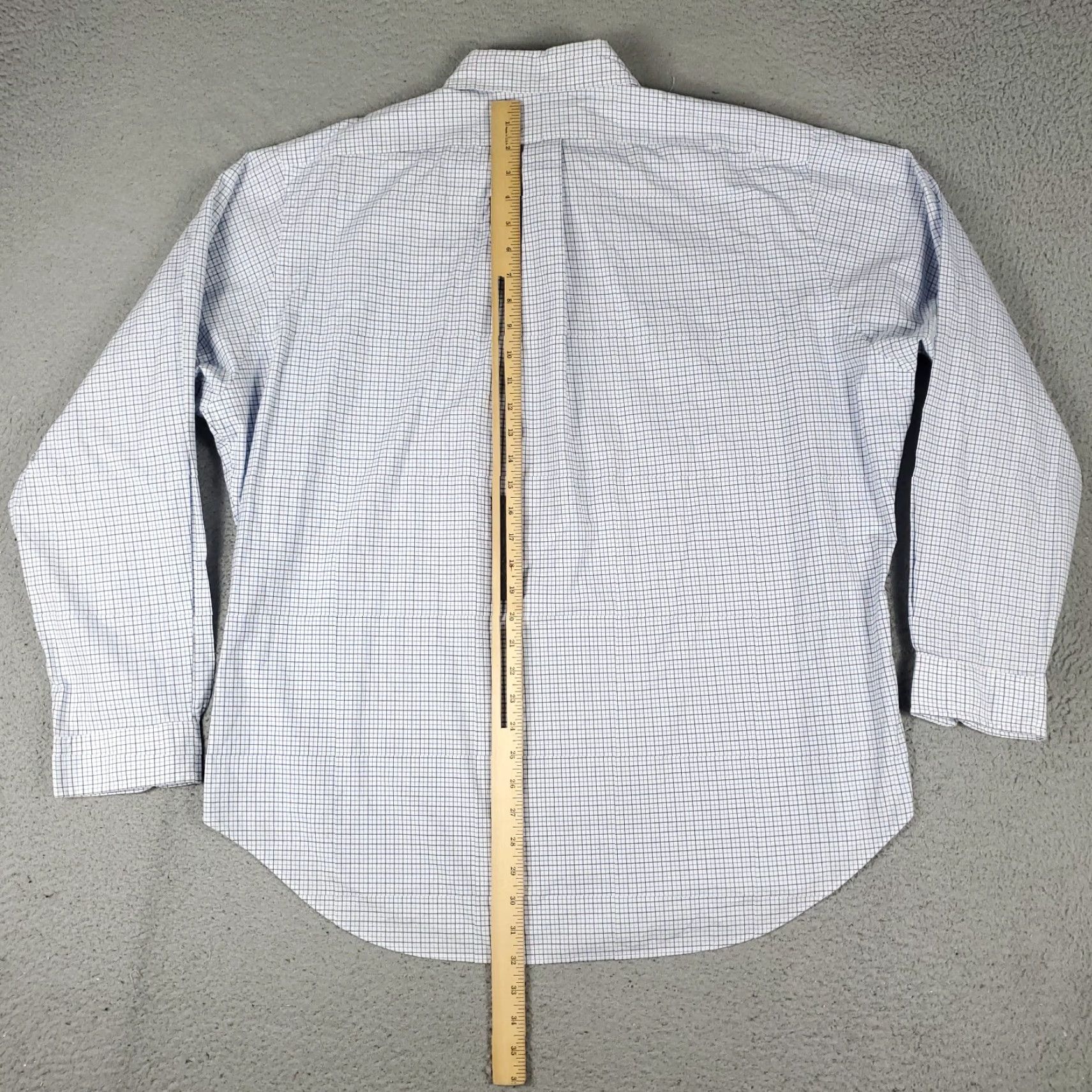 Ralph Lauren VINTAGE Ralph Lauren Shirt Dress Shirt Mens Size 18 Blue Check Pony Button-Down Long Sleeve Regular Non-Iron Pockets 90s/Classic Mens Size 48R - 6 Thumbnail