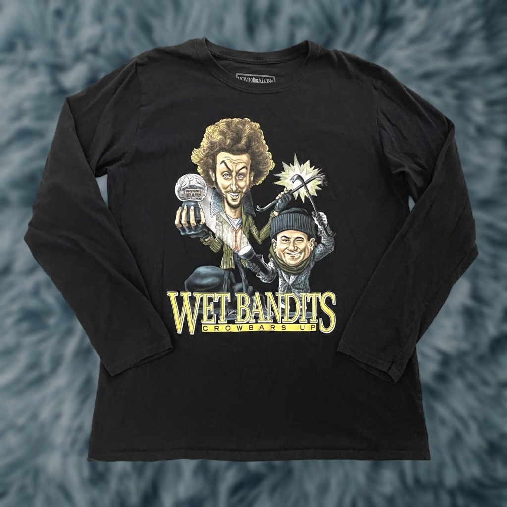 Vintage RSVLTS Home Alone Shirt Adult Large Black Wet Bandits Crowbars Harry Marv Mens L Shirt Size US L / EU 52-54 / 3 - 1 Thumbnail