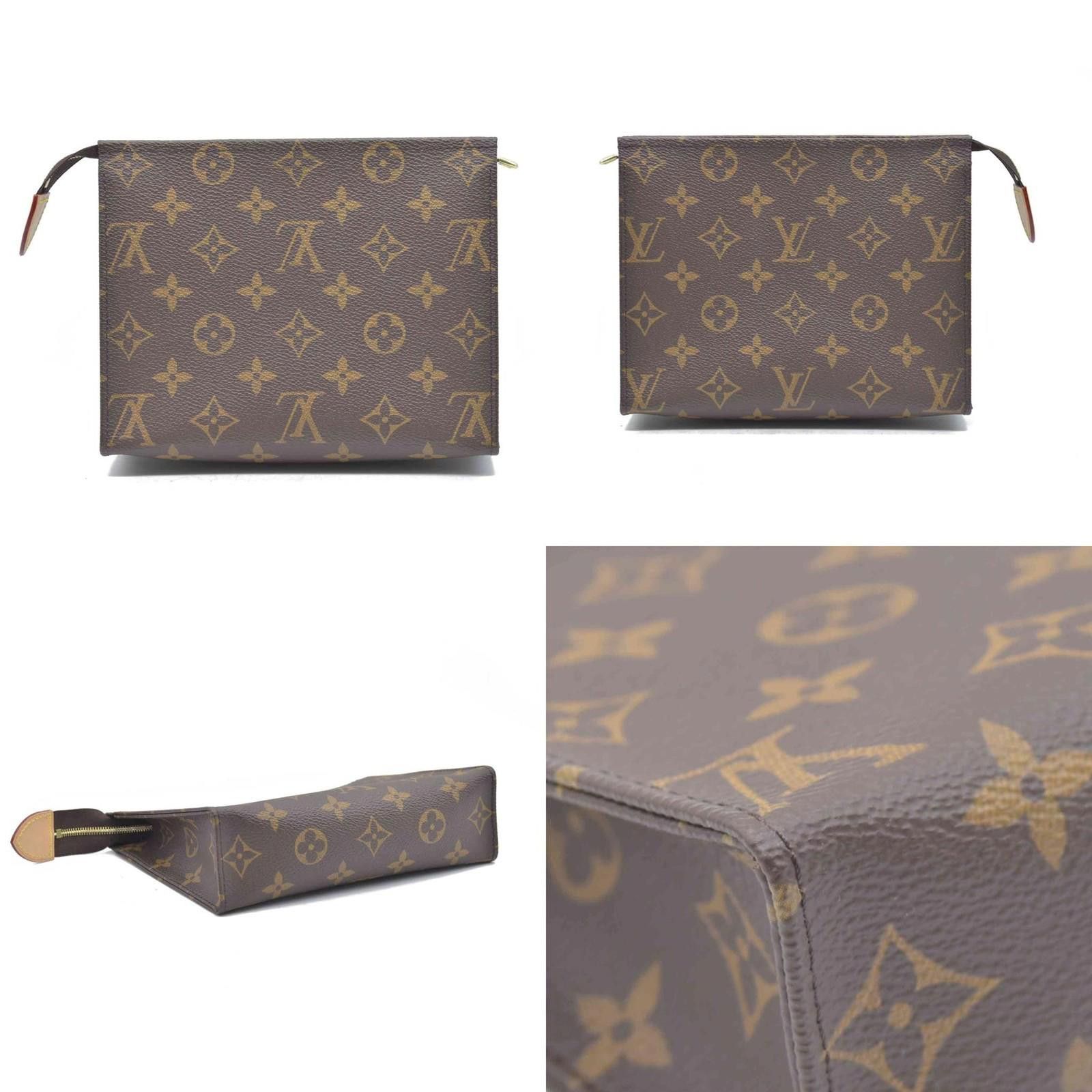 Louis Vuitton $885 Louis Vuitton Monogram Toiletry Pouch 19 Red RFID Size ONE SIZE - 2 Thumbnail
