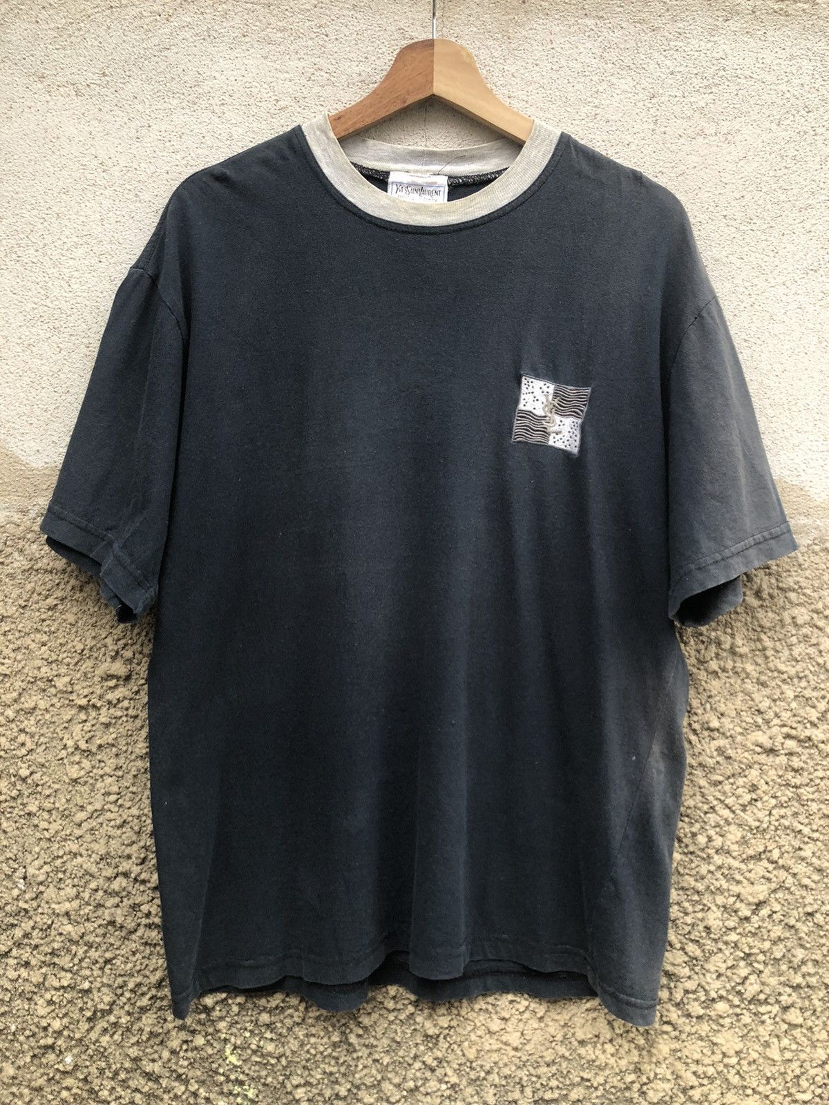 Vintage × Yves Saint Laurent Vintage 90s YSL Yves Saint Laurent Big Logo Tee Size US L / EU 52-54 / 3 - 2 Thumbnail