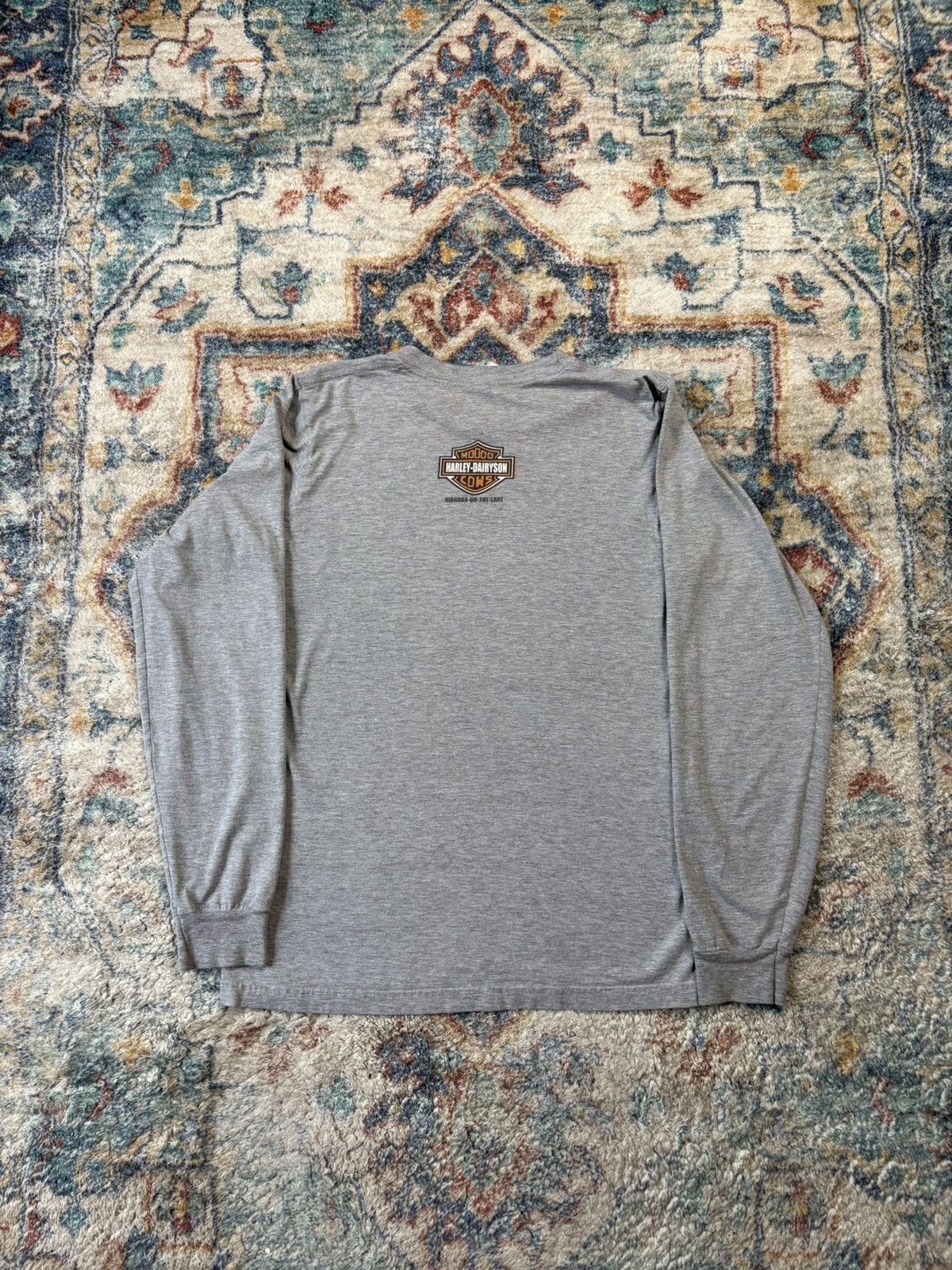 Vintage Harley Davidson Cows Biker Long Sleeve T-shirt Small Size US S / EU 44-46 / 1 - 2 Thumbnail
