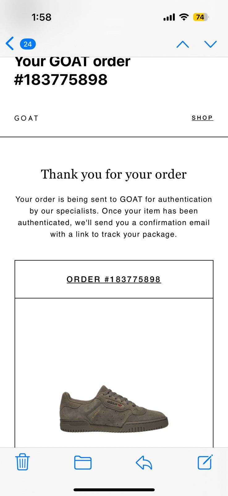 Yeezy Adidas Yeezy Powerphase Gray Size 9M Size US 9 / EU 42 - 10 Thumbnail