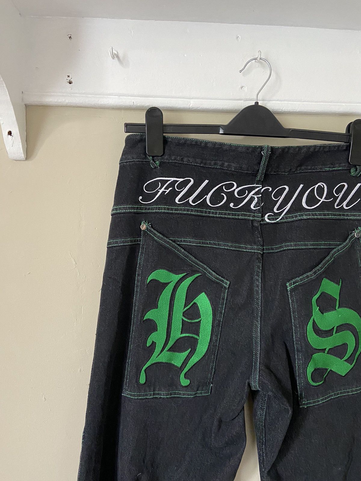 Haunted Starbucks HAUNTED STARBUCKS Fuck You Denim Size US 31 - 2 Thumbnail