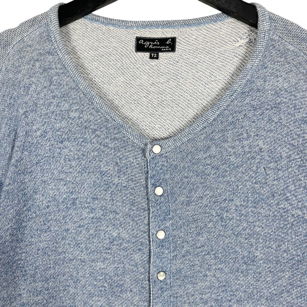Designer × agnes b. Agnes B. Pearl Button Cardigan Jacket Size L / US 10 / IT 46 - 2 Thumbnail